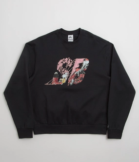 Nike SB Graphic Logo Crewneck Sweatshirt - Black / White Modern Look