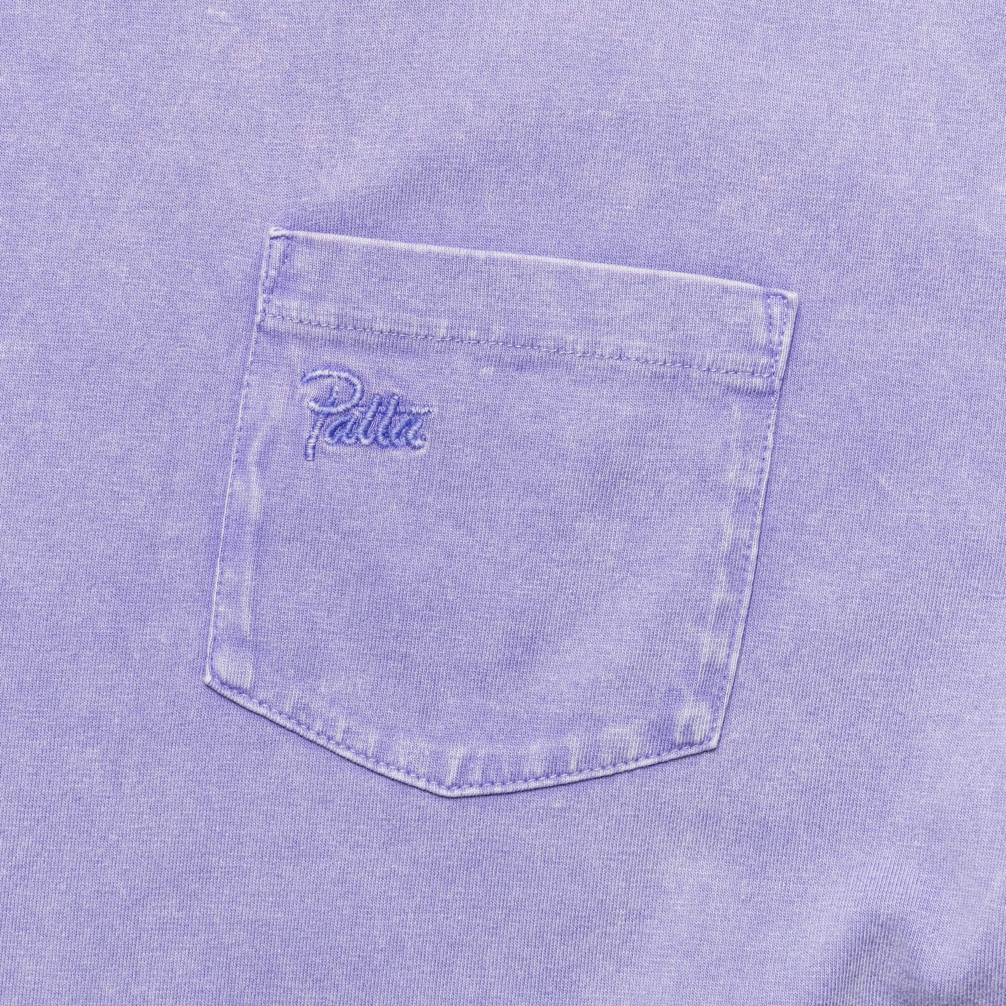 Light and Breezy Long Lasting Color Basic Washed Pocket T-Shirt - Paisley Purple