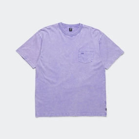 Basic Washed Pocket T-Shirt - Paisley Purple Light Comfort Style Comfort Wearable
