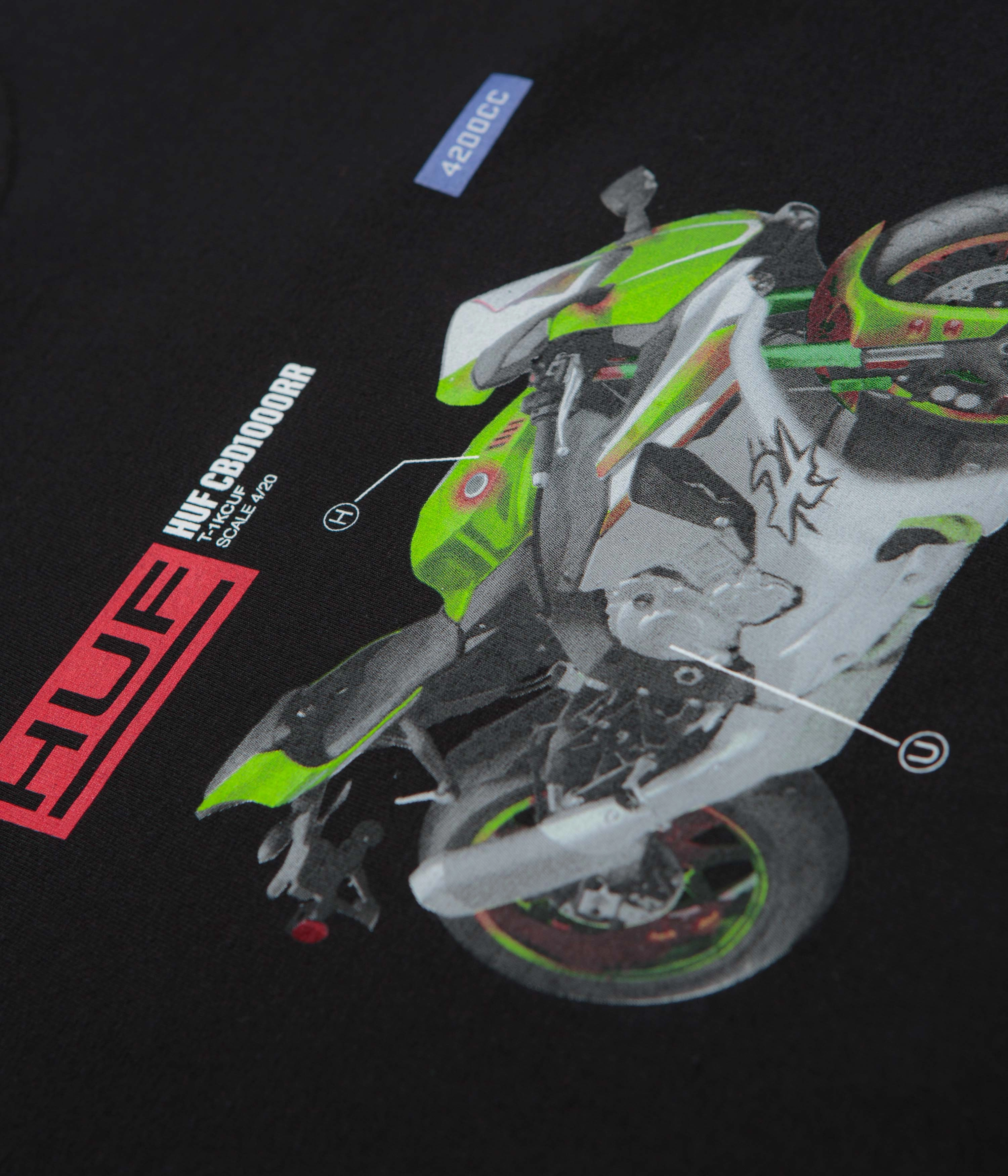 HUF 420 CC T-Shirt - Black Layered Look Wear