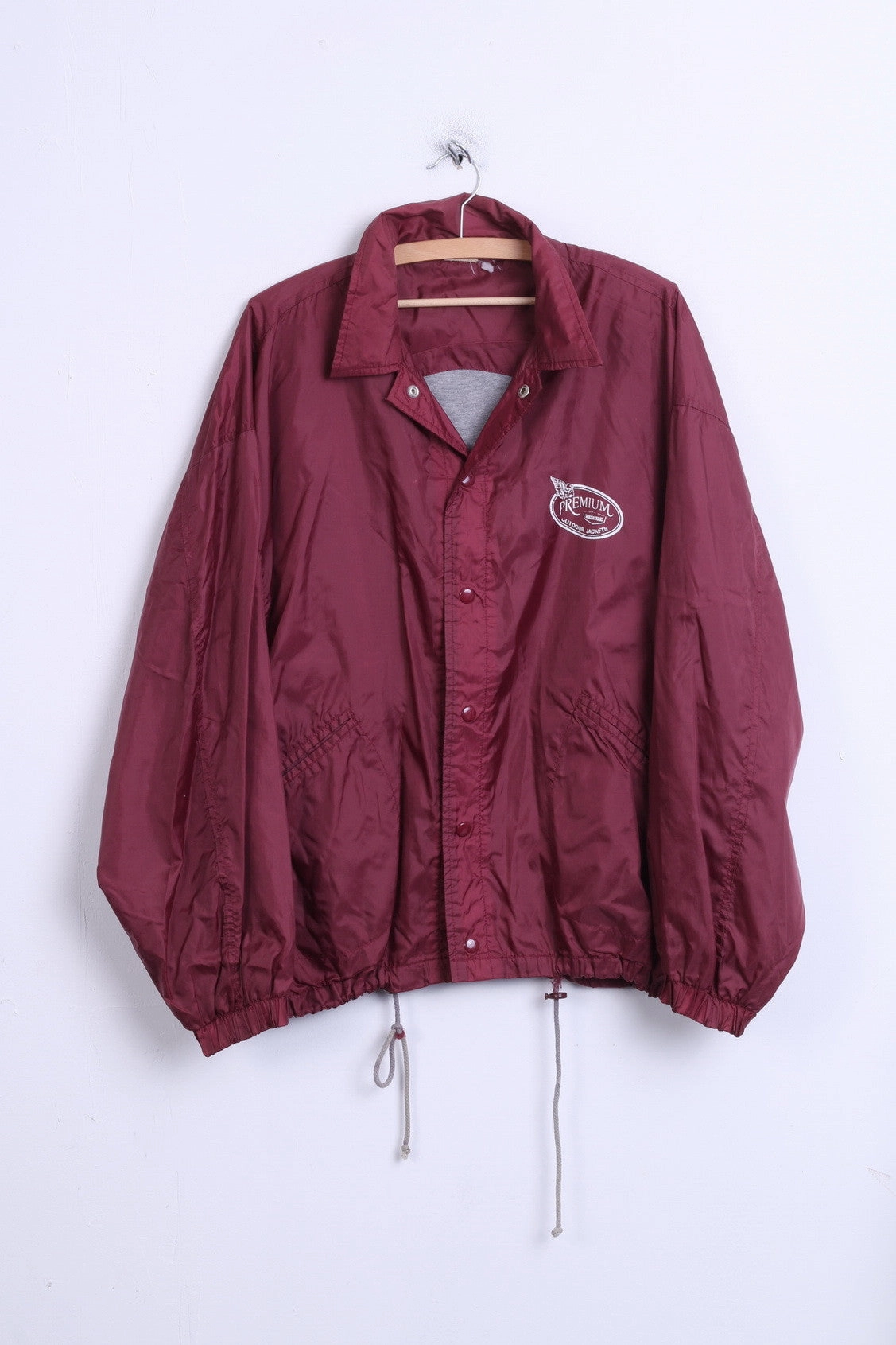 Multi Pocket System RESCUE Sports Mens XL Jacket Outdoor Nylon Waterproof Maroon