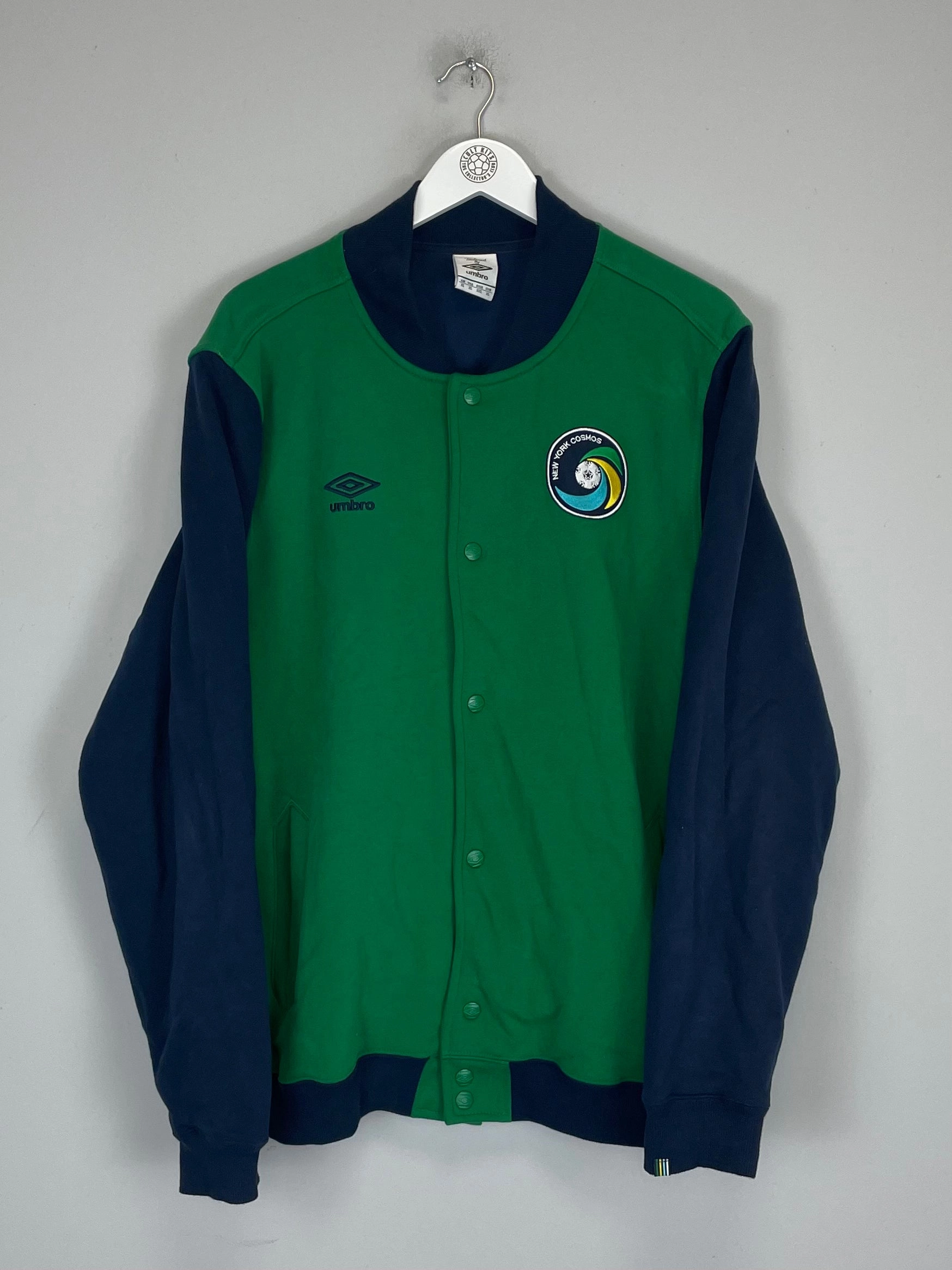2011/12 NEW YORK COSMOS *BNWOT* FLEECE BASEBALL JACKET (XL) UMBRO nylon