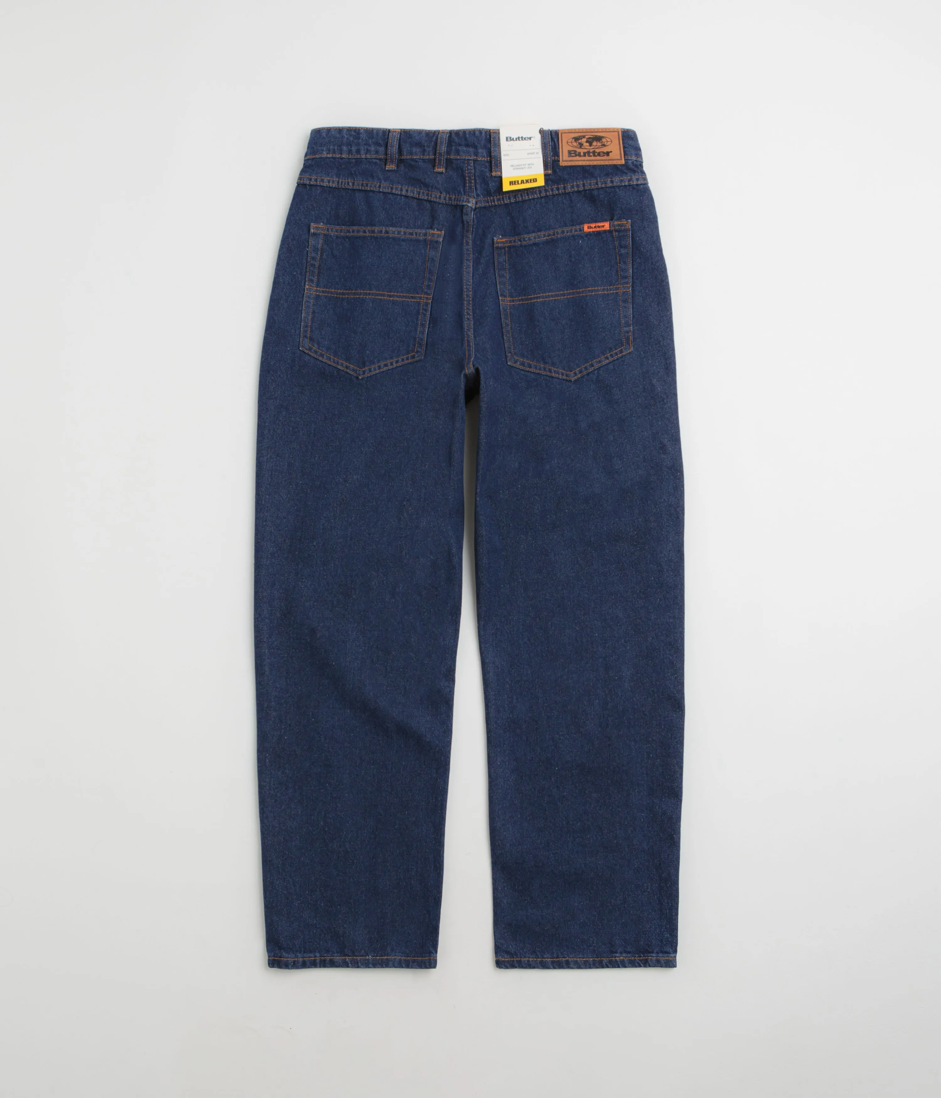 Butter Goods Relaxed Denim Jeans - Dark Indigo Style Friendly Softened Lining