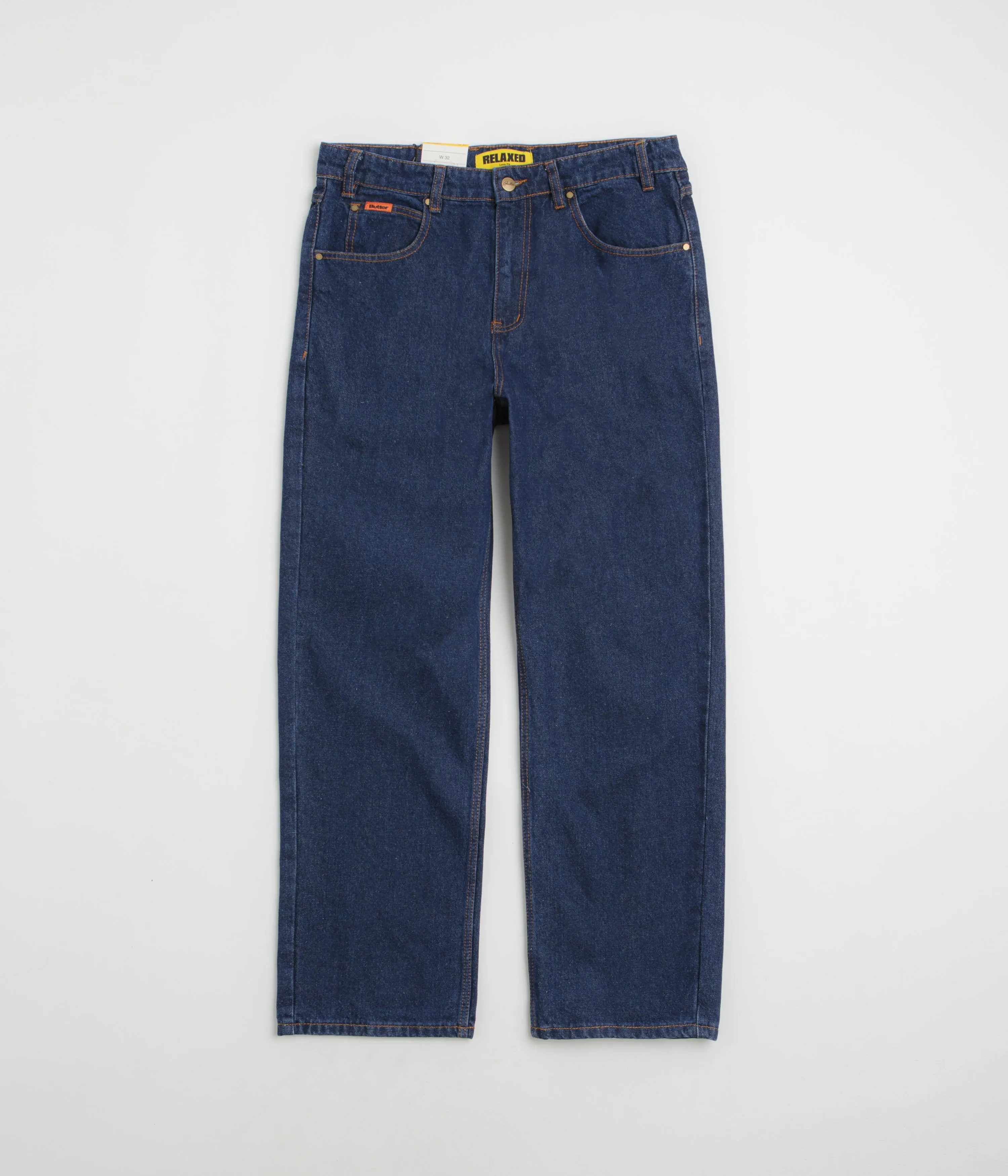 Go Out Style Butter Goods Relaxed Denim Jeans - Dark Indigo