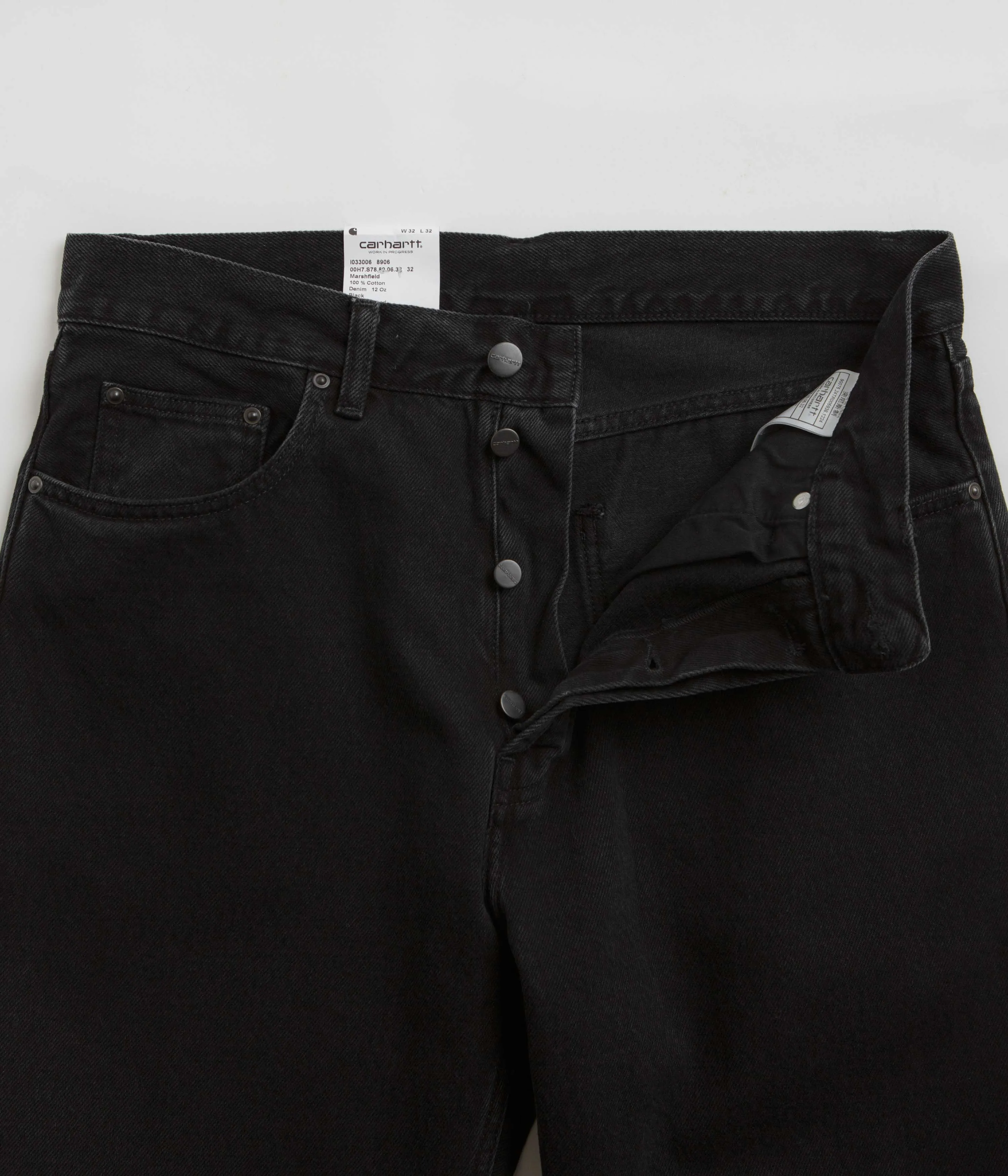 Carhartt Nolan Pants - Black Stone Washed Cool Classic