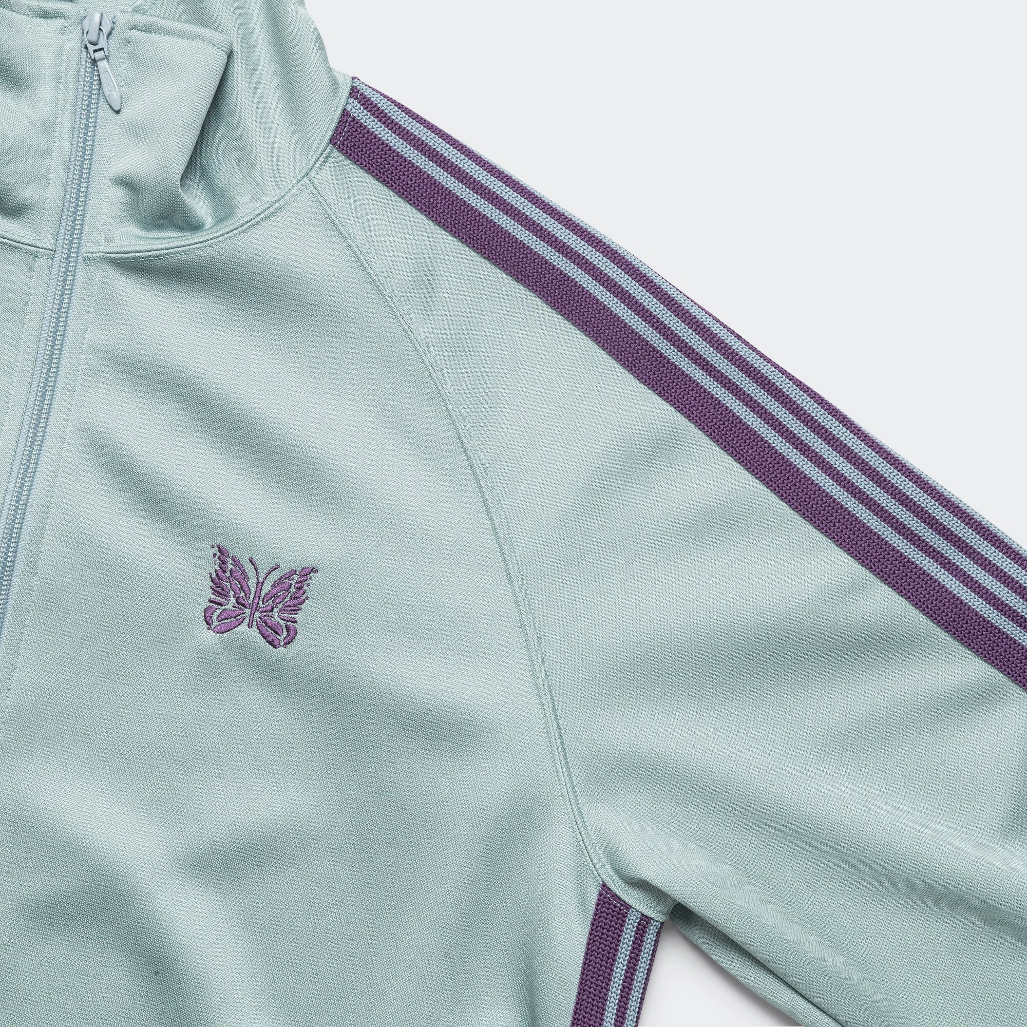 Trendy Colors Effortless Wear Track Jacket - Sax Poly Smooth