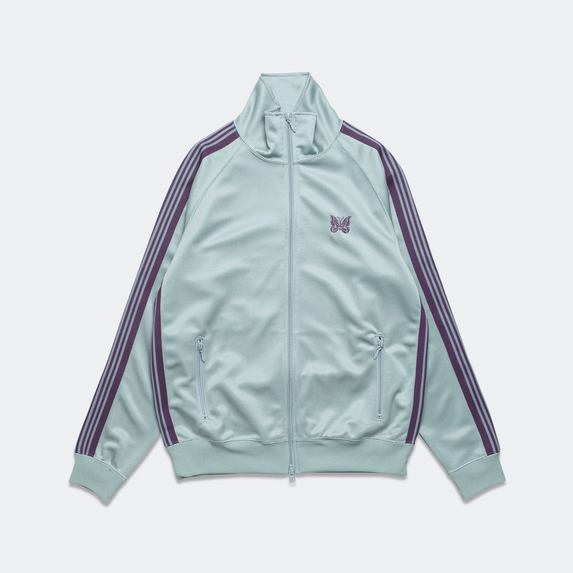 Lightweight Layer Eco-friendly Track Jacket - Sax Poly Smooth