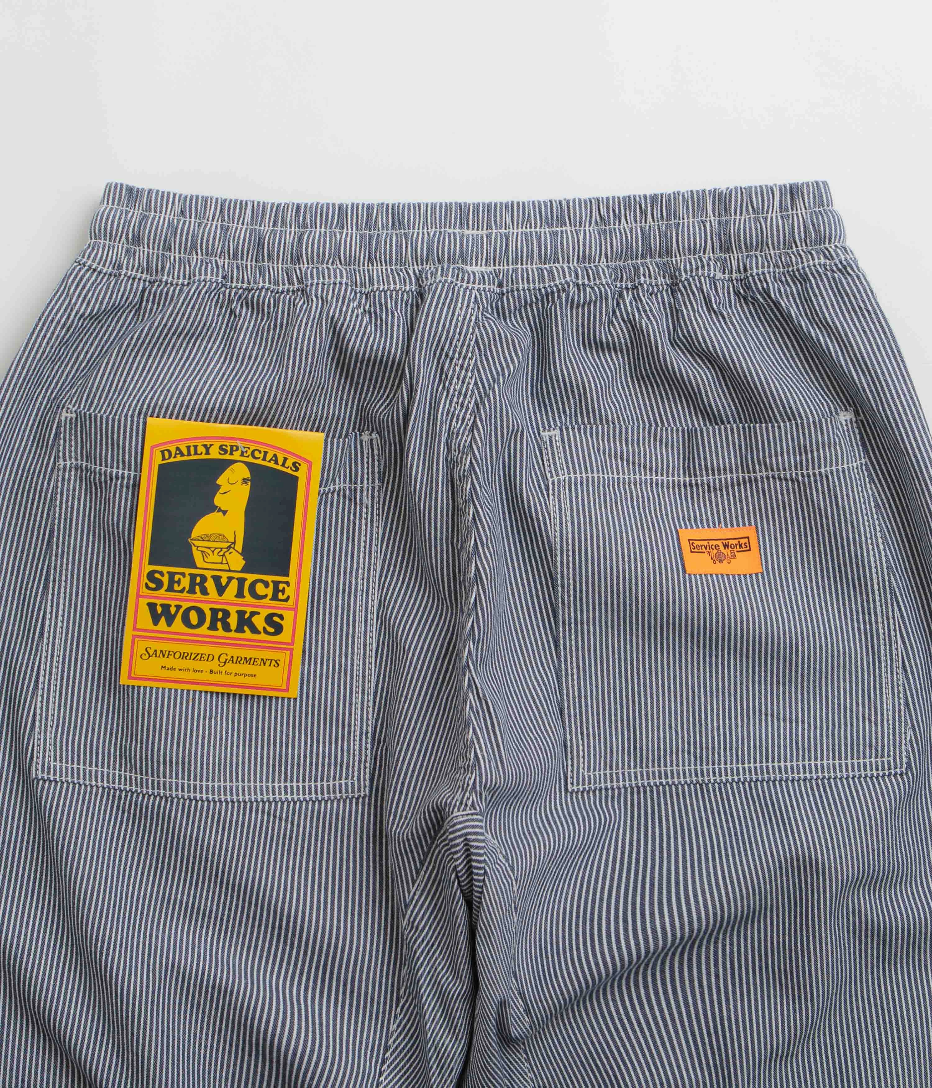 Modern Relaxed Machine washable Service Works Hickory Chef Pants - Hickory