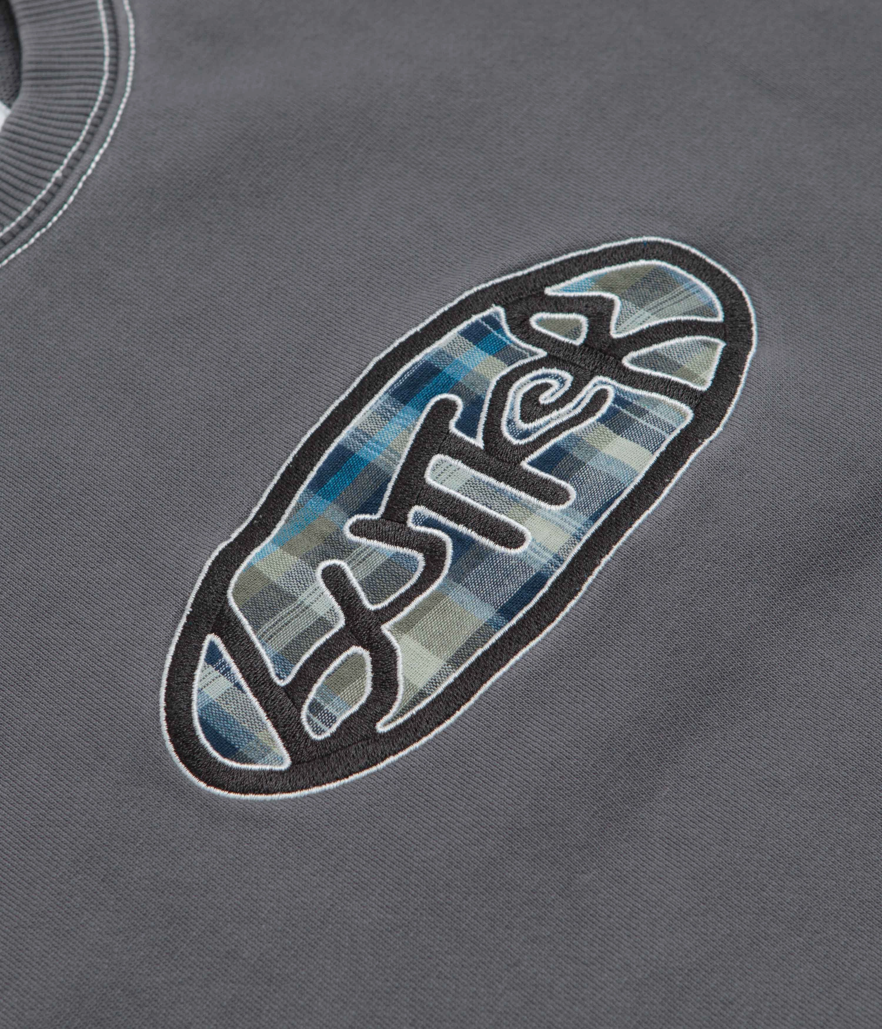 Contrast Trim Street Chic Butter Goods Crust Crewneck Sweatshirt - Washed Charcoal