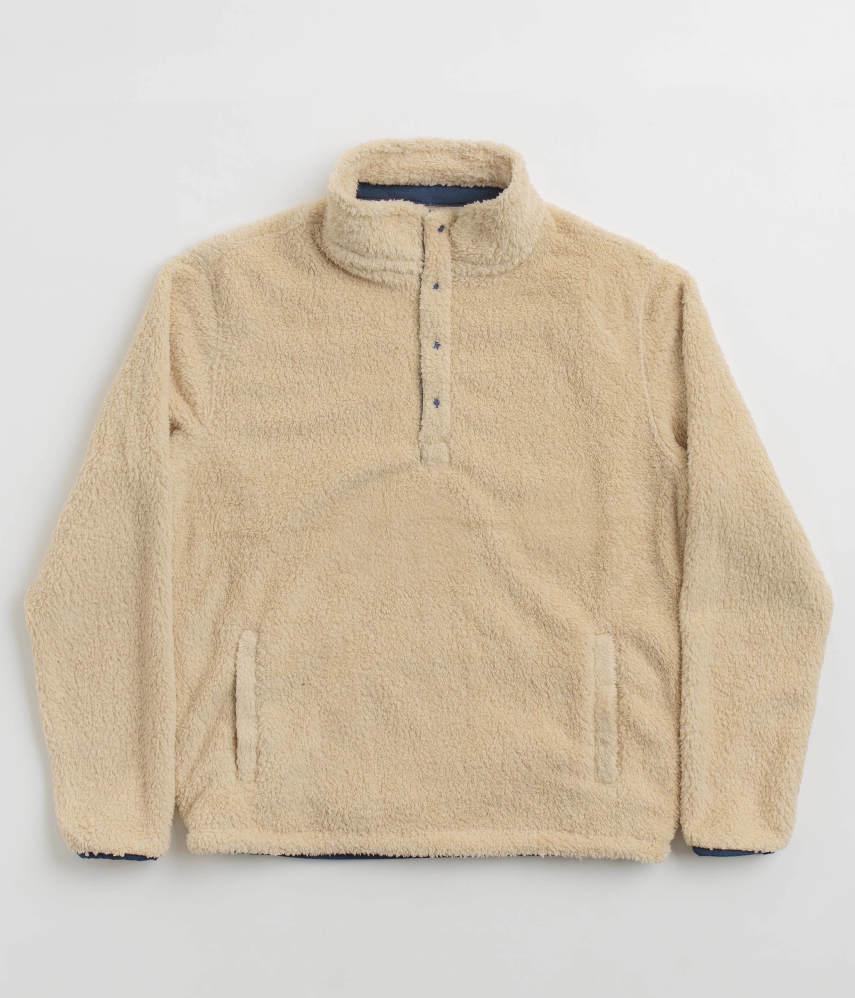 Mollusk Shaggy Sweatshirt - Natural Printed label accents