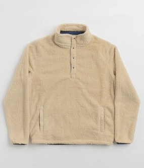 Mollusk Shaggy Sweatshirt - Natural Printed label accents