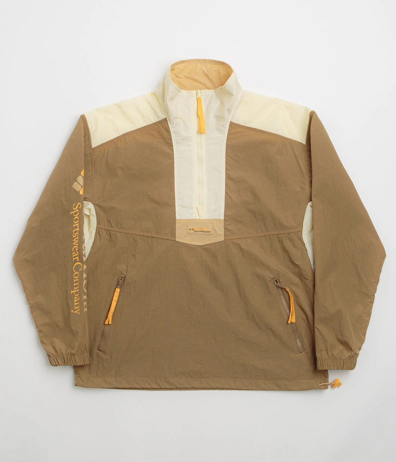 Columbia Riptide II Retro Windbreaker Anorak - Delta / Lemon Wash Process Eco Friendly Material