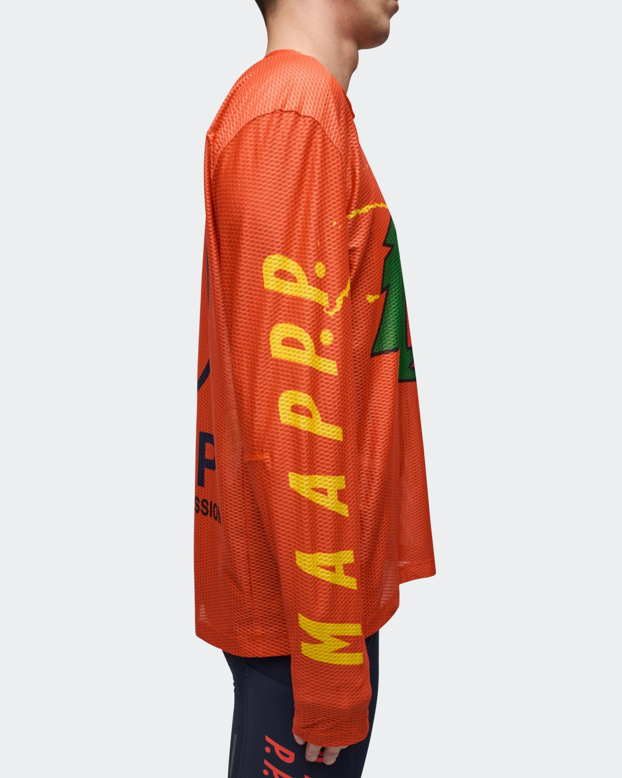 LS Mesh Tee x PUBLIC POSSESSION - Warm Red Classic Style UV Protective Fabric