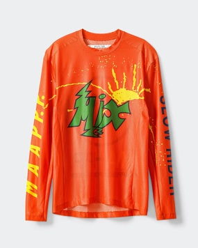 LS Mesh Tee x PUBLIC POSSESSION - Warm Red Affordable accessibility Modern and Soft