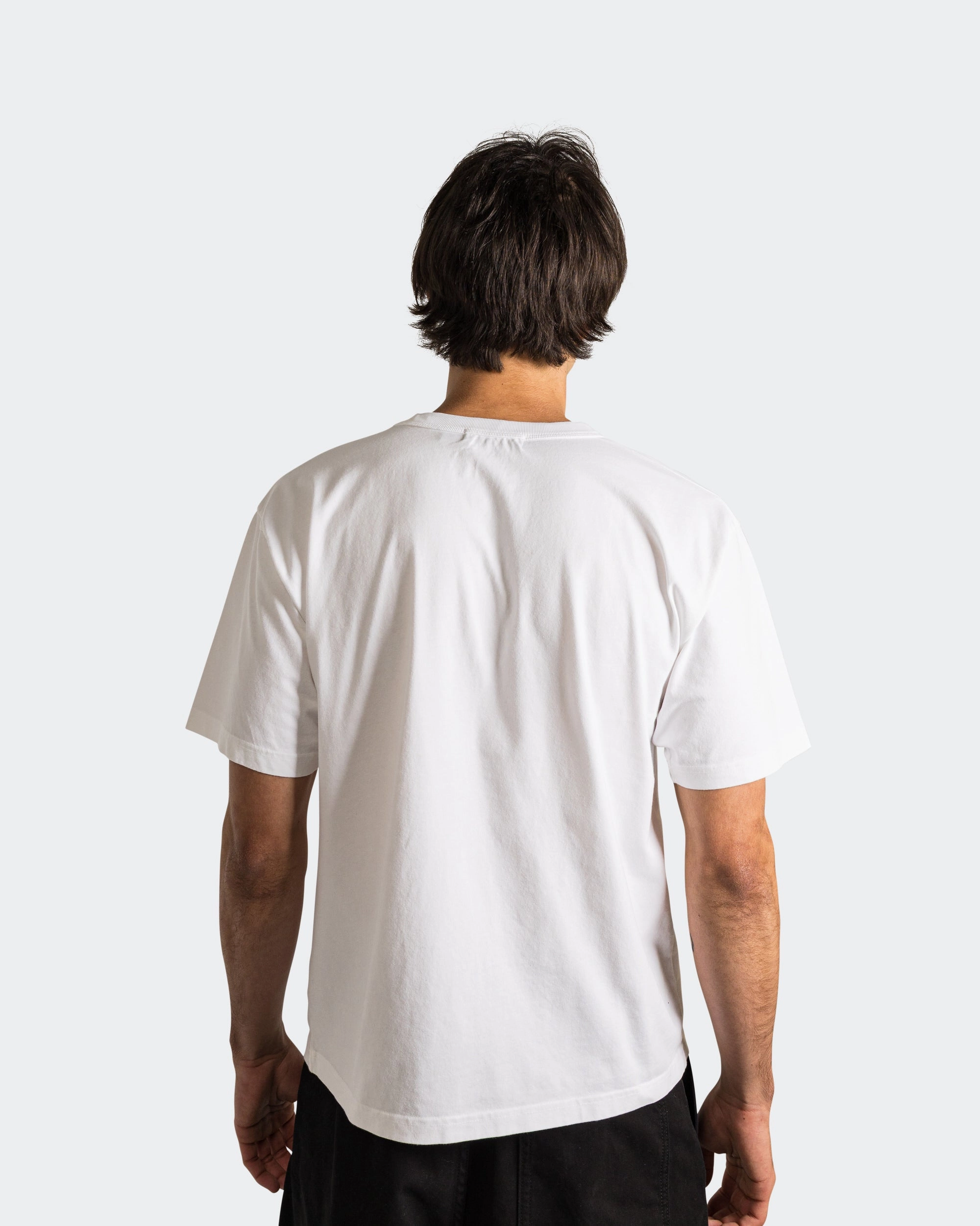 Layered Comfort Plus Size Metal Tee - White