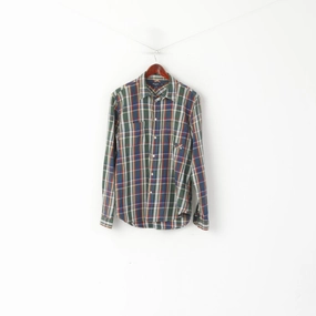 Anniversary Celebration Classic Color Paul Smith Jeans Men L Casual Shirt Green Check Cotton Classic Fit Long Sleeve Top