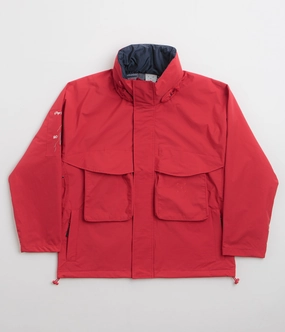 Pop Trading Company Nautical Jacket - Haute Red / Navy Winter Comfort Rugged Protection