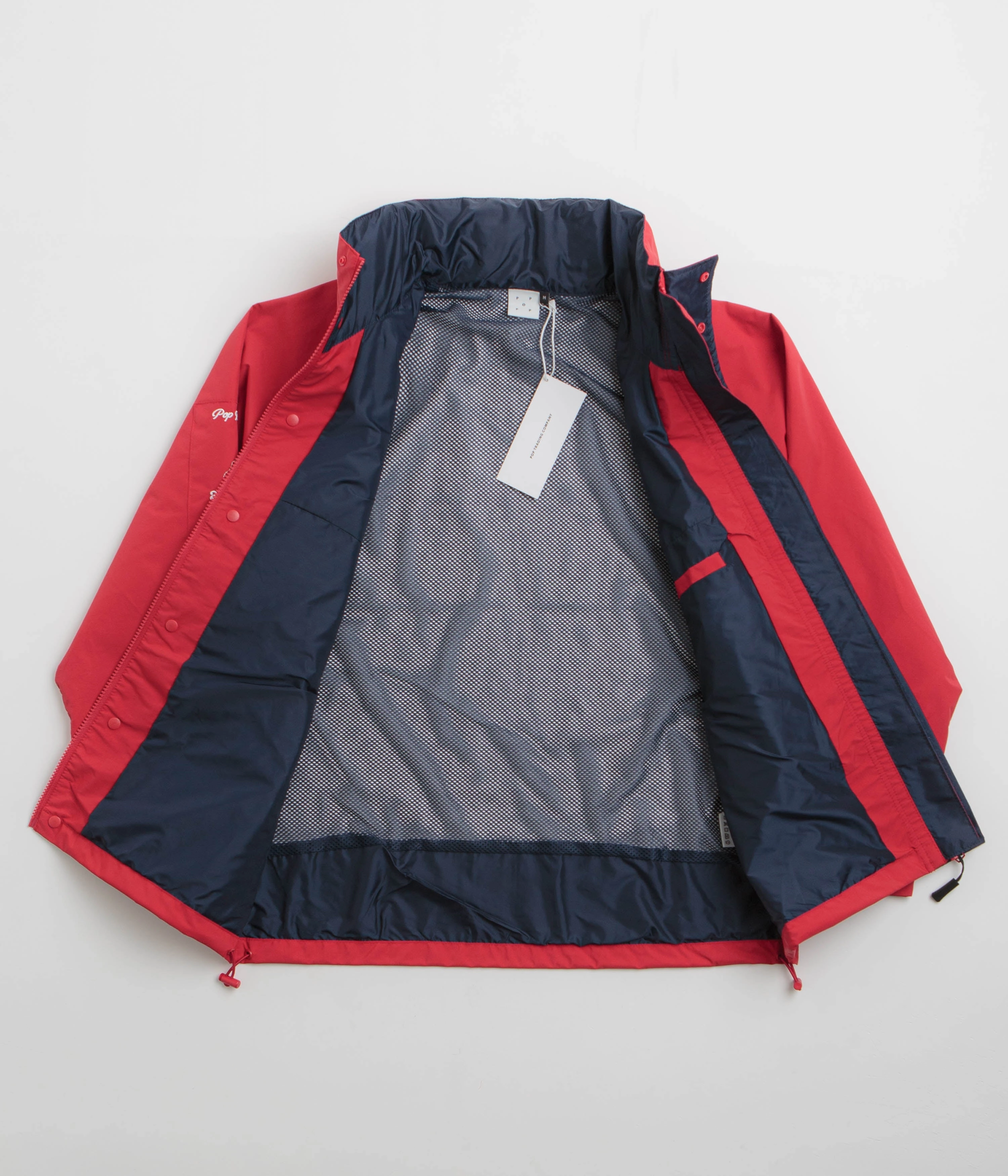 Pop Trading Company Nautical Jacket - Haute Red / Navy Produce festival - goers