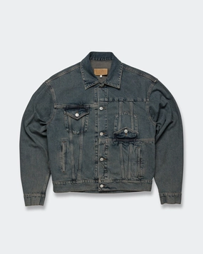 Denim Sports Jacket - Light Grey Street Comfort Fit