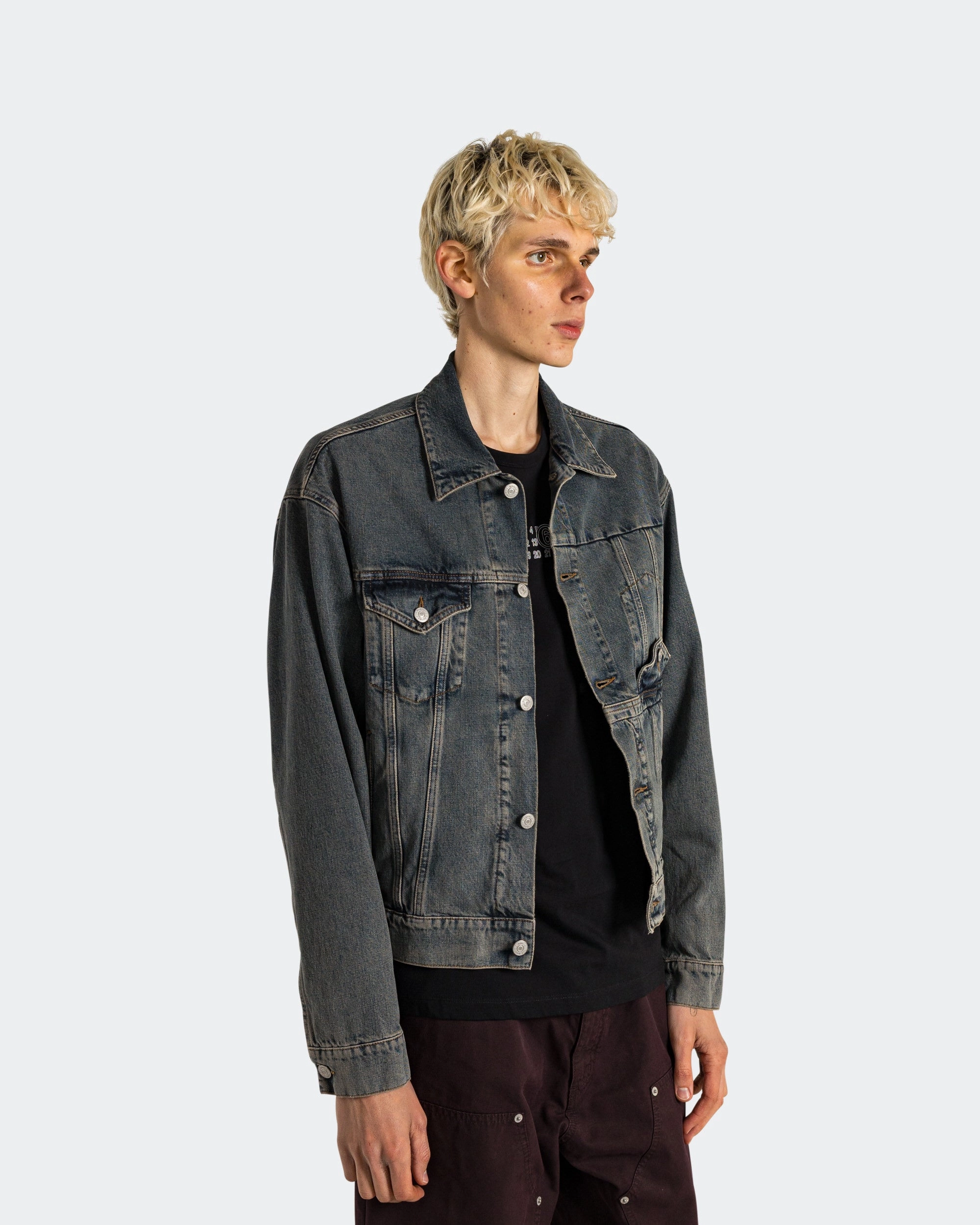 Waterproof Shell Touchscreen Compatible Cuffs Denim Sports Jacket - Light Grey