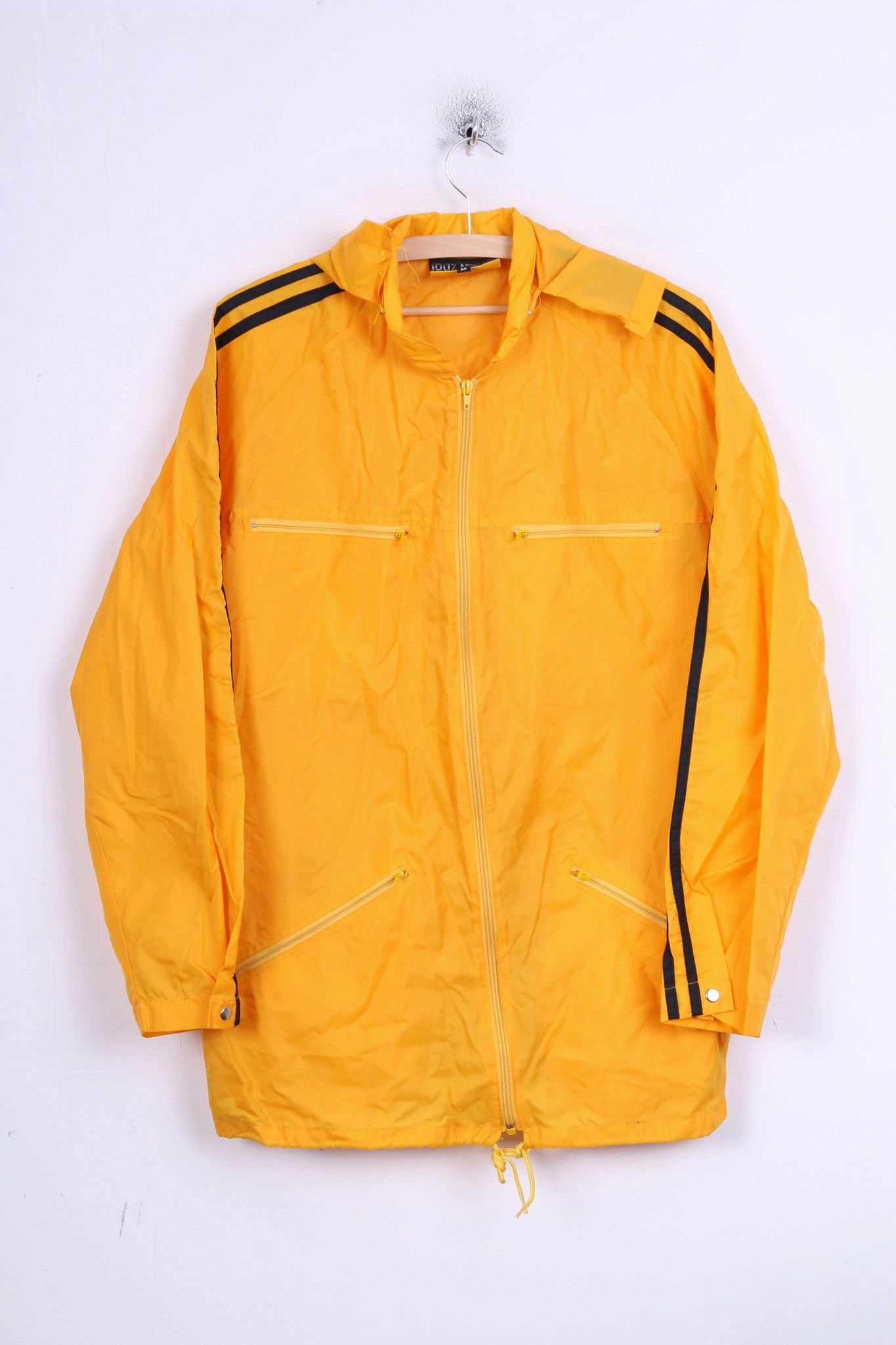 Waterproof Material Advertise Mens M Jacket Yellow Sport Waterproof Hood Nylon Rain Jacket