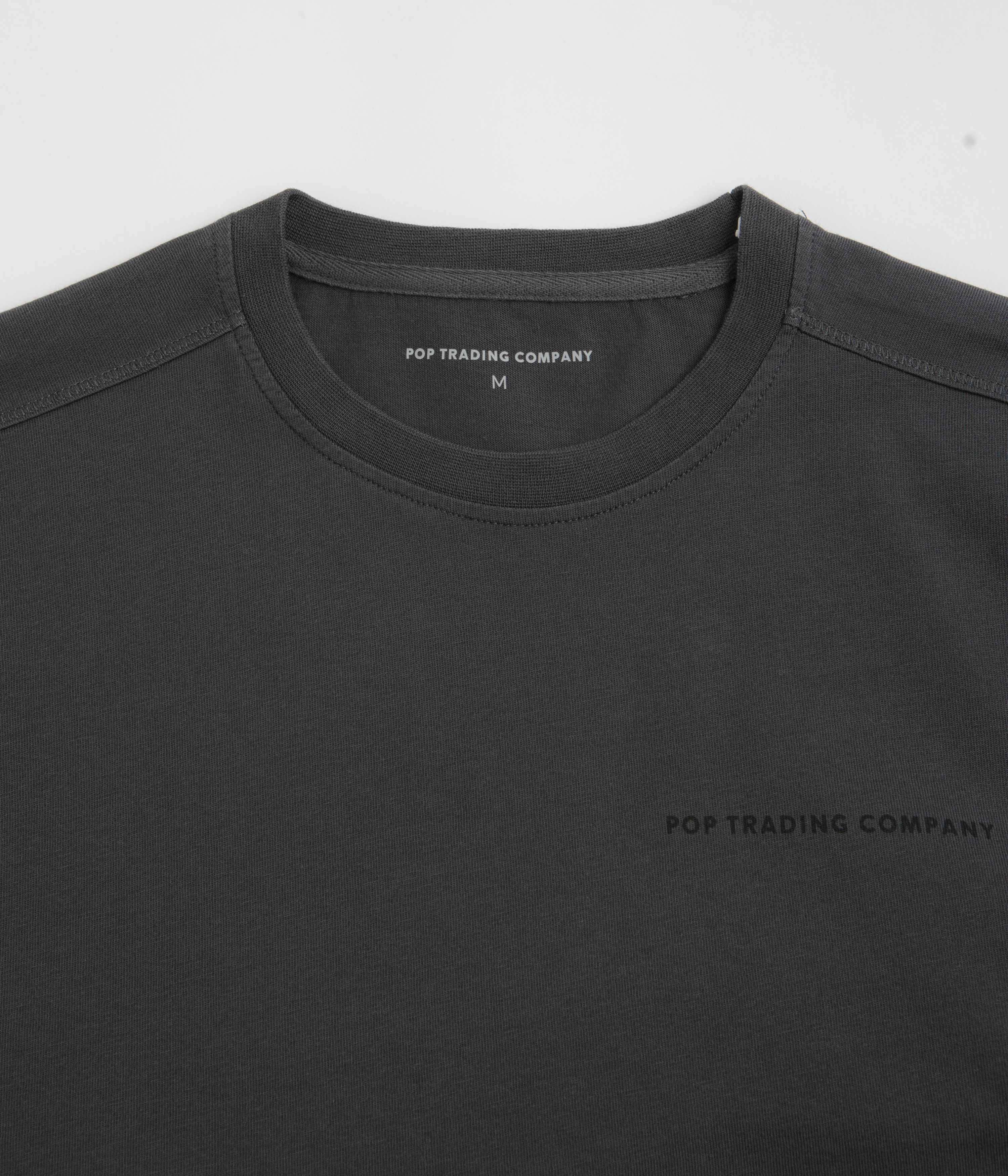 Evergreen Lightweight Comfort Wear Pop Trading Company Logo T-Shirt - Anthracite / Black