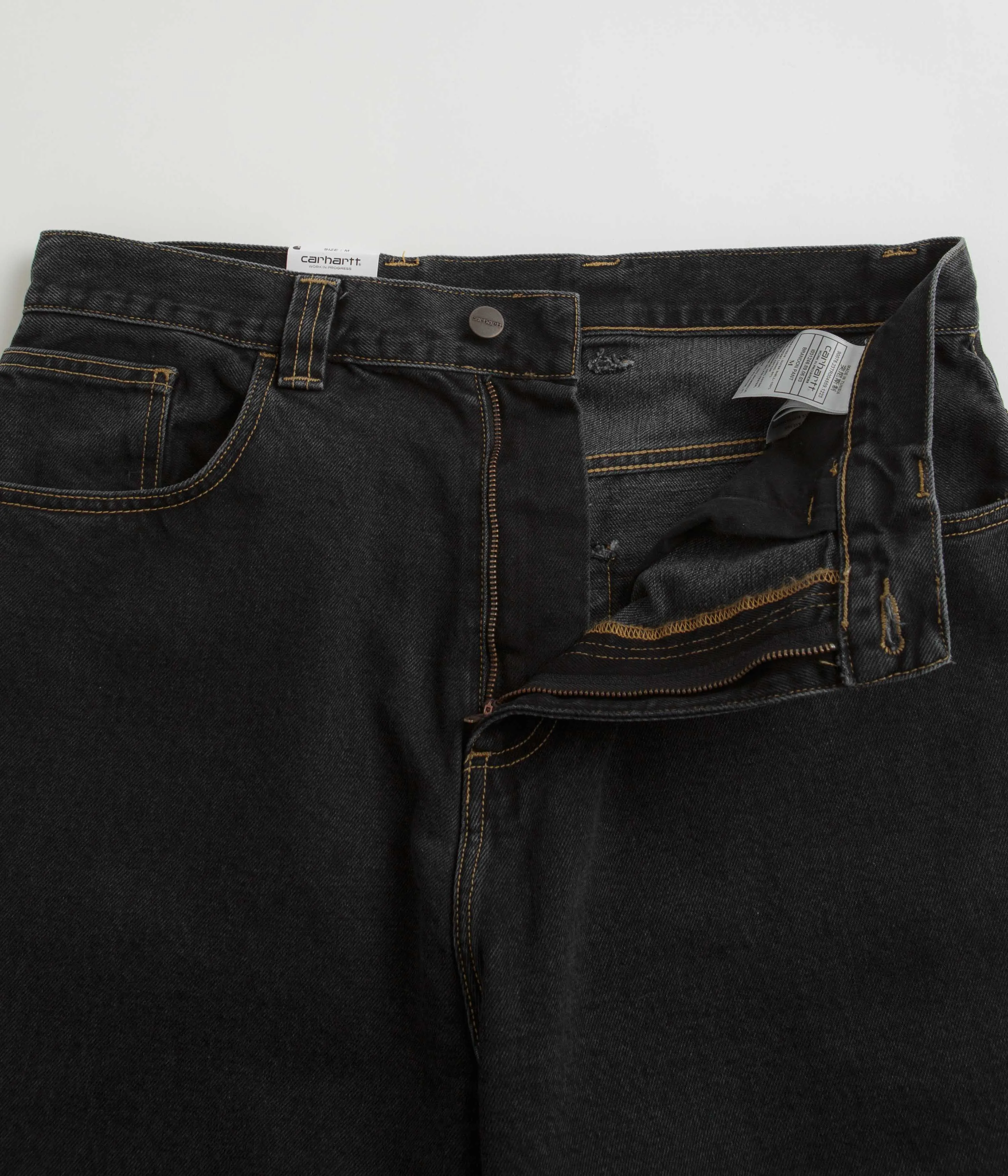 Carhartt Brandon Denim Pants - Black Stone Wash Textured Vibrant Textured Smart Casual Road Trip