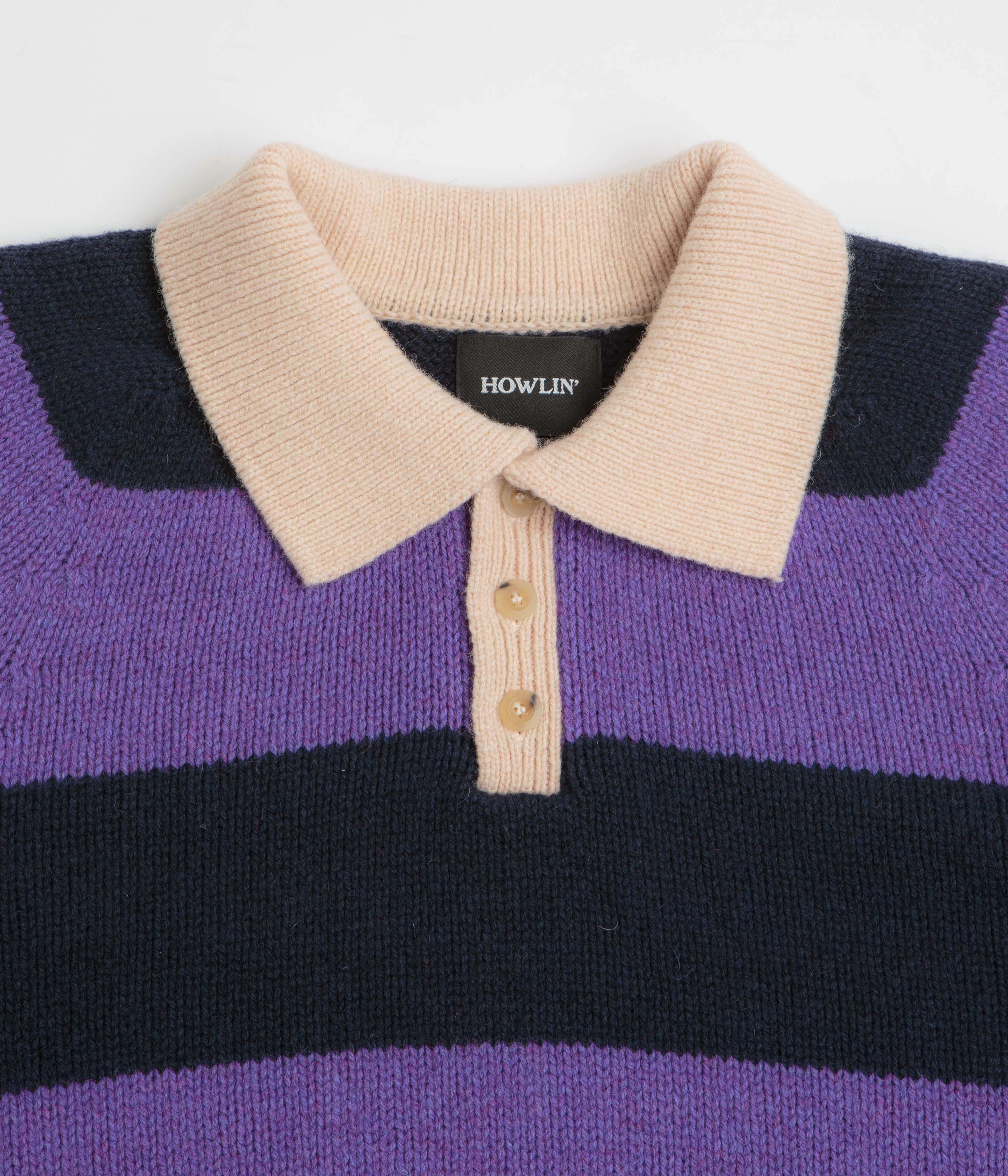 All-Weather Wear Howlin' Absolute Polo Knit Sweatshirt - Violet Dreams