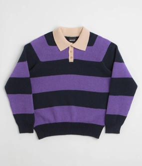 Neutral palette stud accents Howlin' Absolute Polo Knit Sweatshirt - Violet Dreams