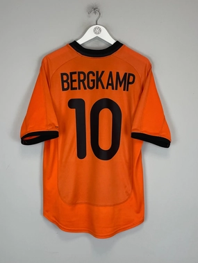 2000/02 NETHERLANDS BERGKAMP #10 HOME SHIRT (L) NIKE Odor Resistant Finish Low Impact Dye Process