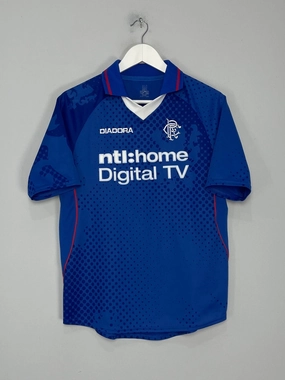 2002/03 RANGERS HOME SHIRT (S) DIADORA Athletic Silicone Grip