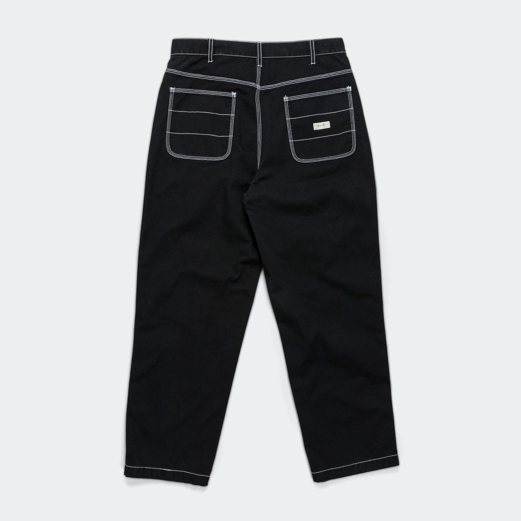 Contrast Stitch Pant - Black Formal Look