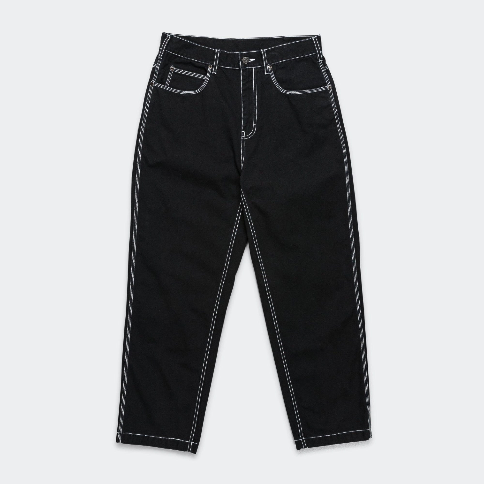 Contrast Stitch Pant - Black Easy Movement