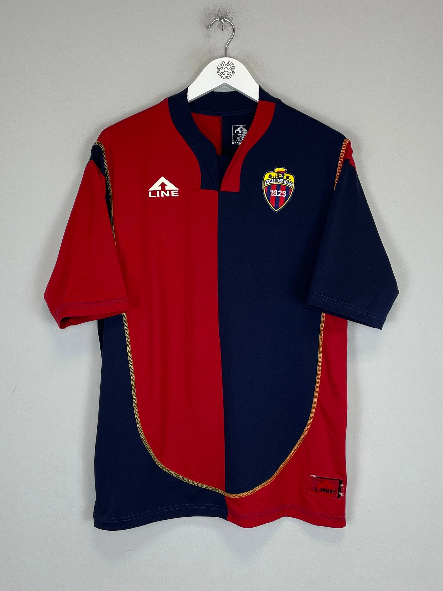 2007/08 SAMBENEDETTESE HOME SHIRT (XL) LINE Reinforced Hemlines Compact Yarn Durability