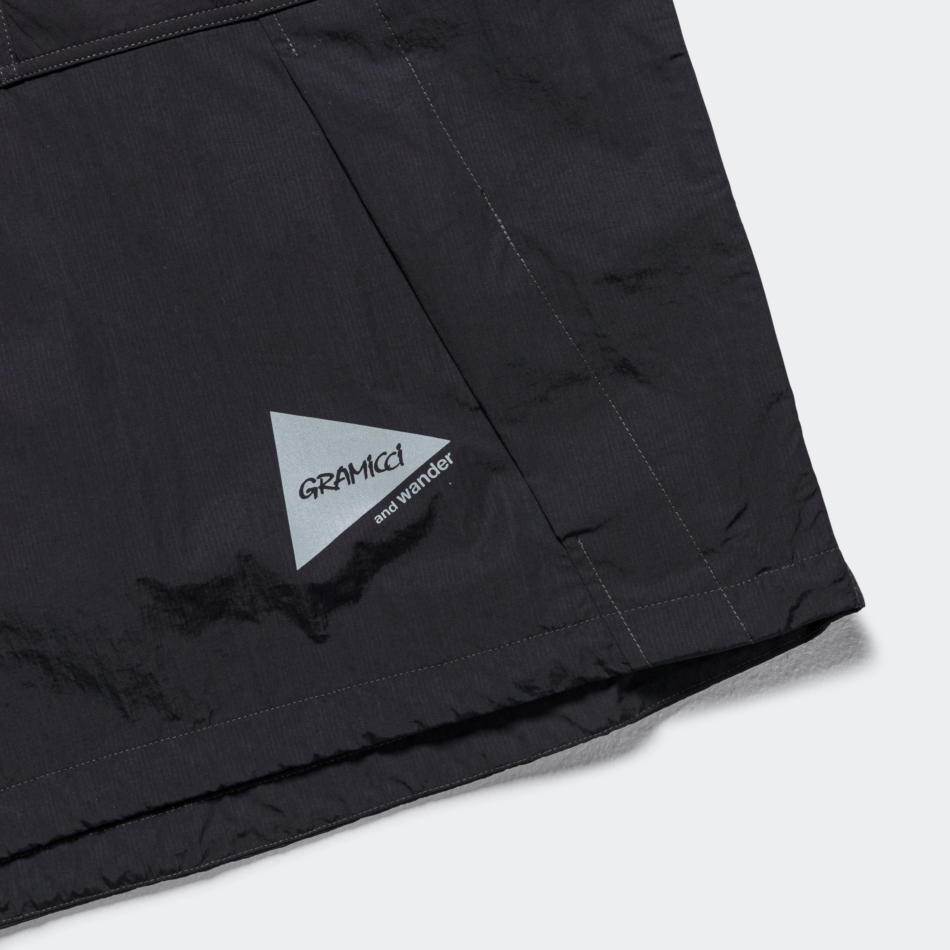 Patchwork Wind Tee ?? and wander - Black ReinforcedShoulderPanels Active Essentials