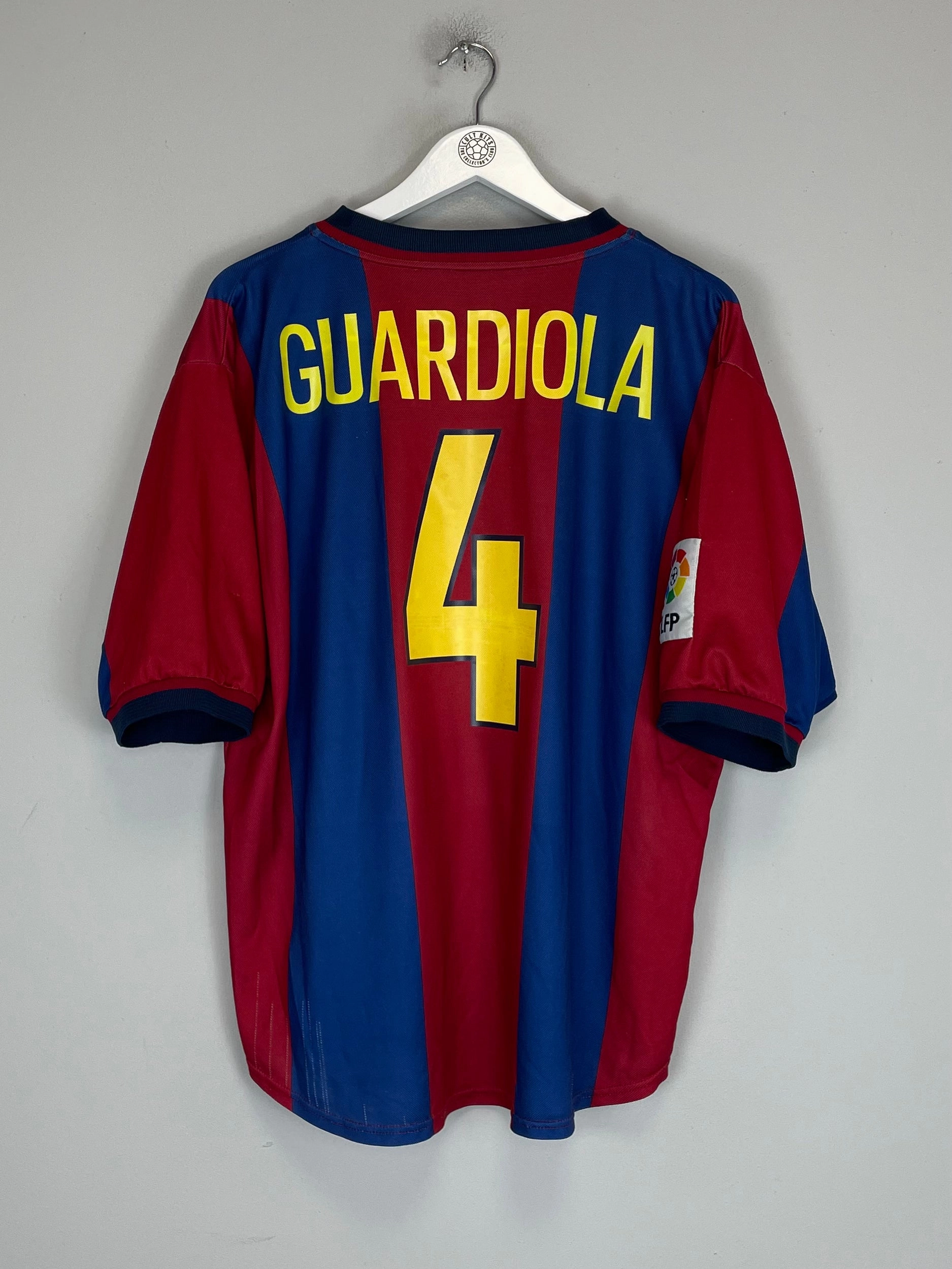 1998/00 BARCELONA GUARDIOLA #4 HOME SHIRT (XL) NIKE Easy Movement