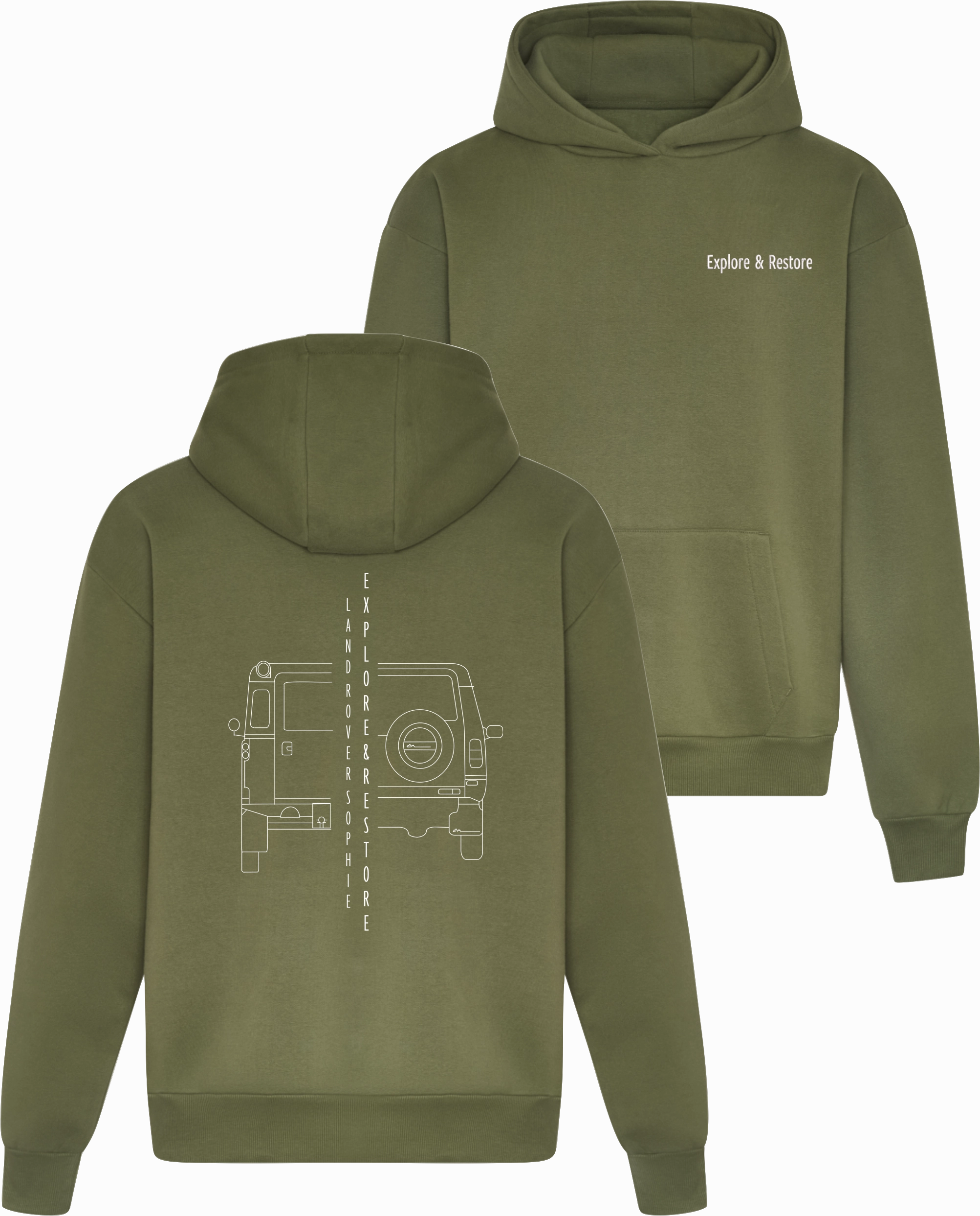 E R Co Two??s Better Than One Hoodie | Earthy Green Skunk like
