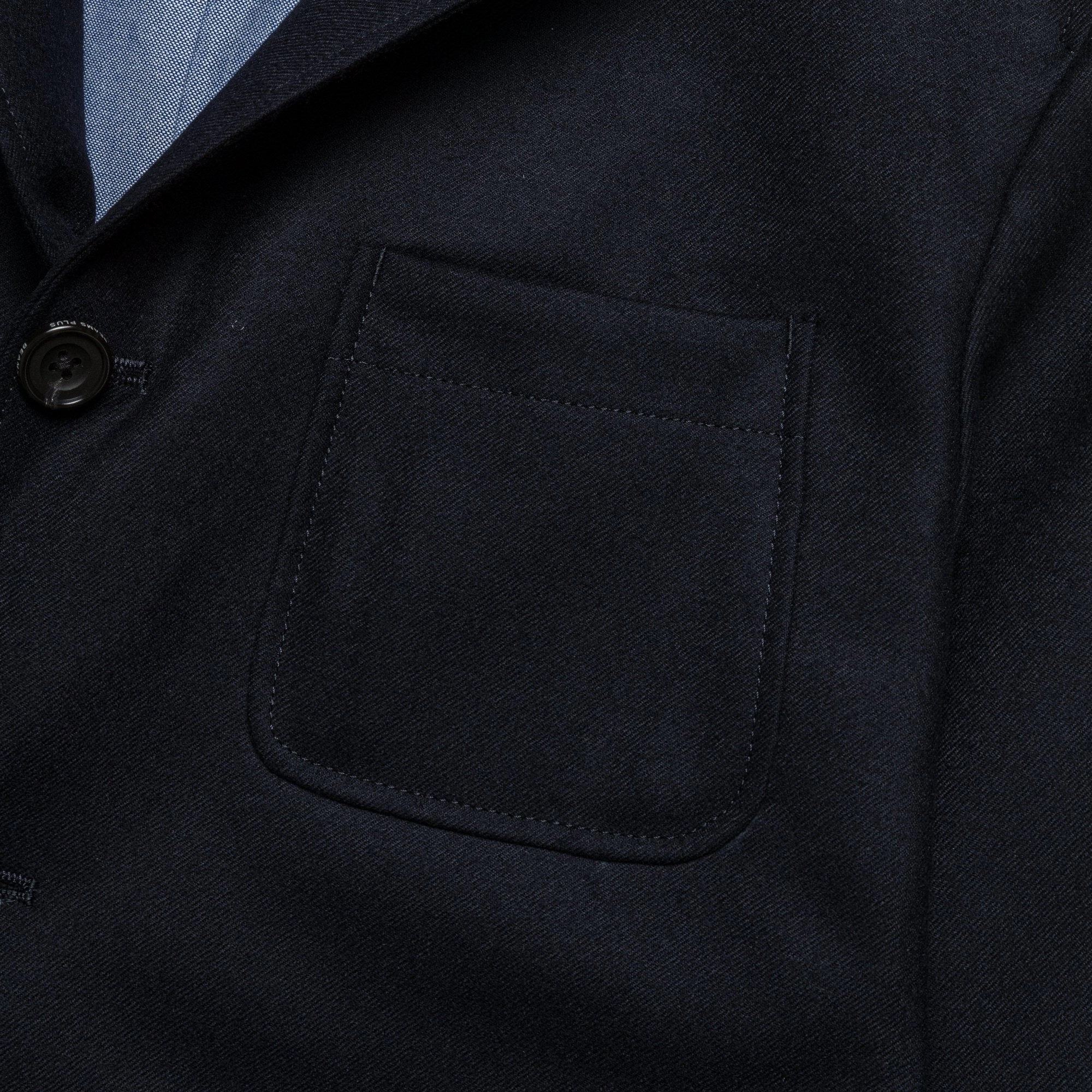 Windproof Cuffs 3B Jacket Flannel - Navy