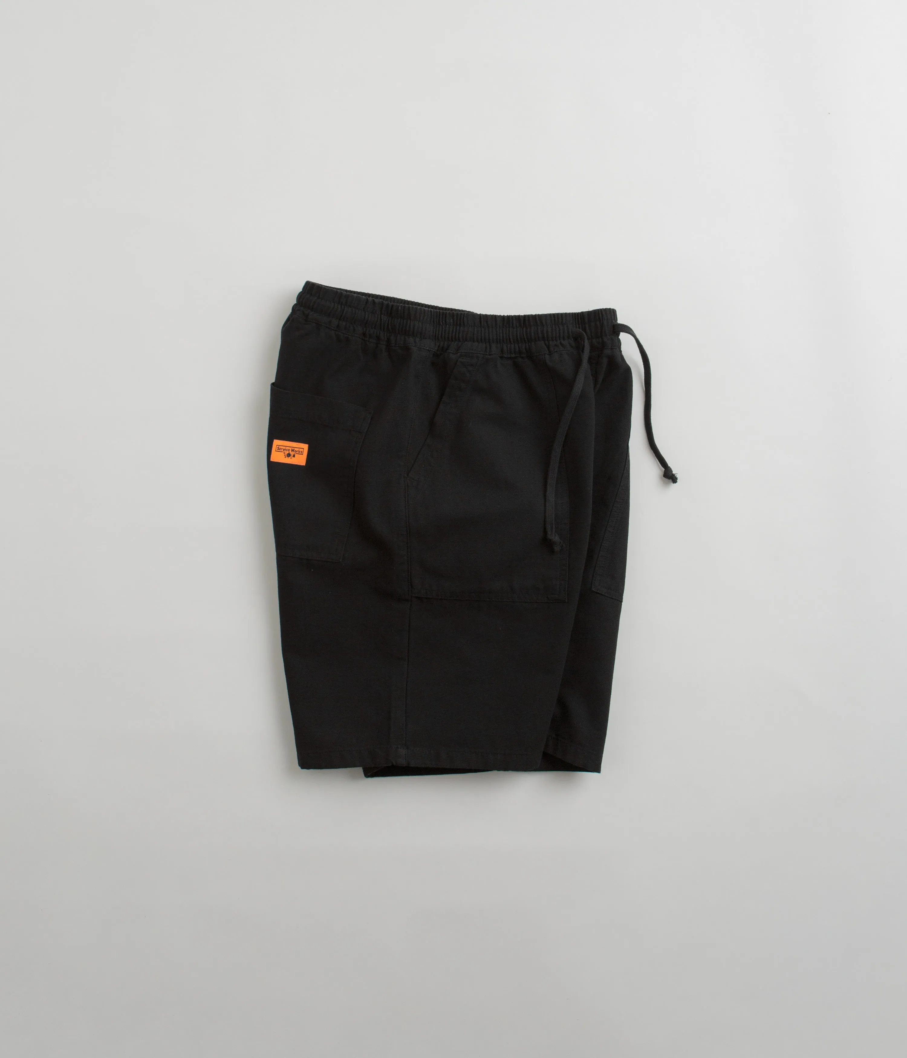 Service Works Classic Chef Shorts - Black Neat Look Wool blend