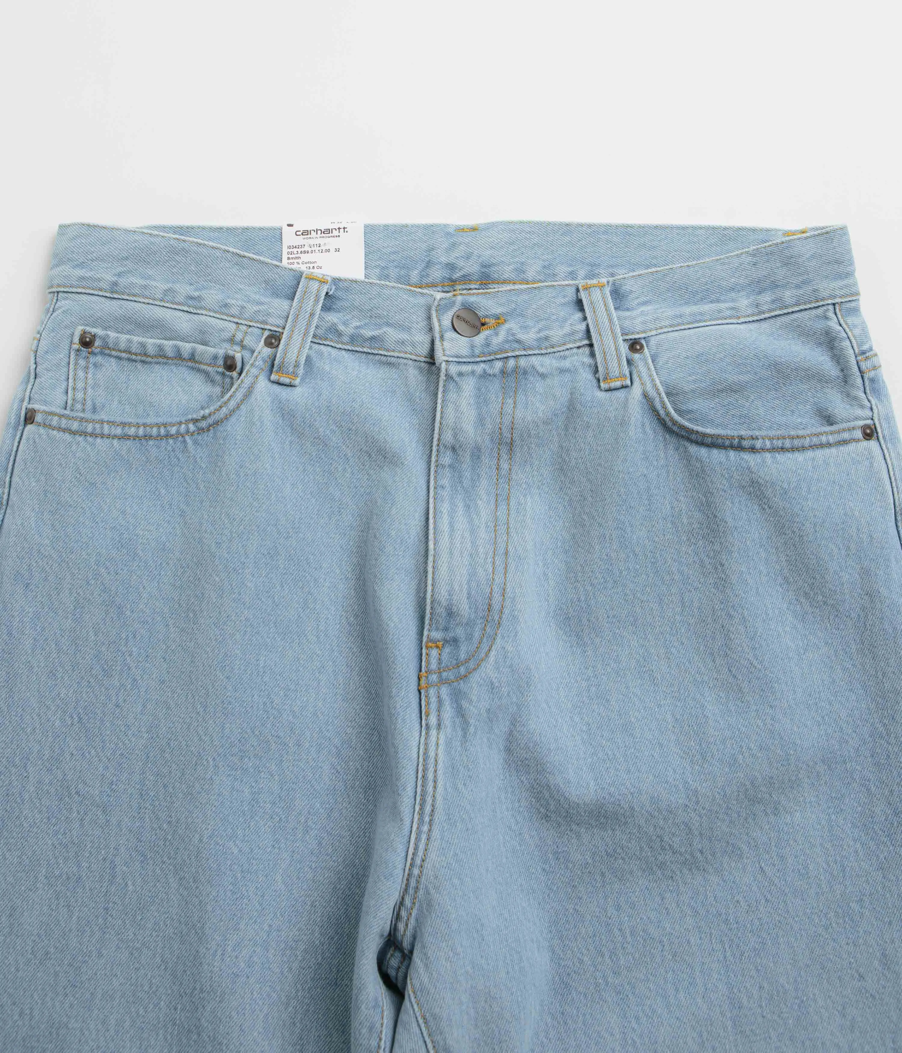 Breathable Lining Carhartt Aaron Pants - Stone Bleached Blue