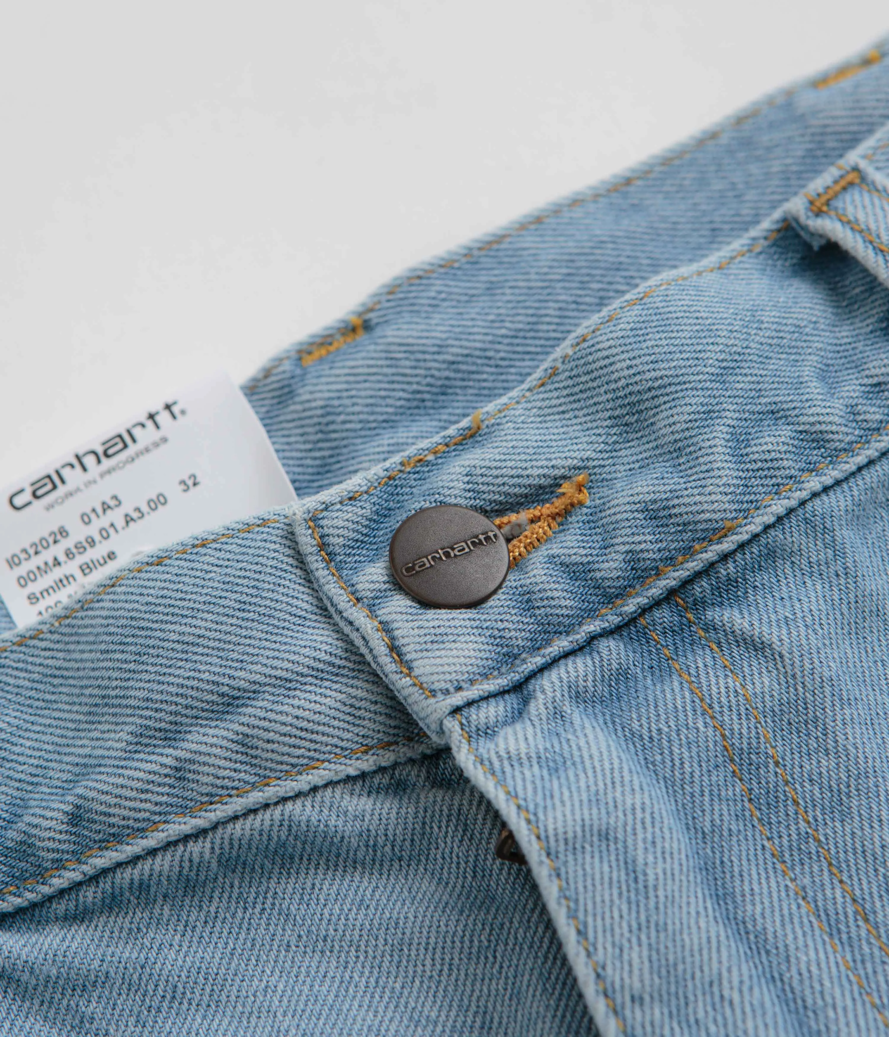Carhartt Single Knee Shorts - Heavy Stone Bleached Blue winter shorts