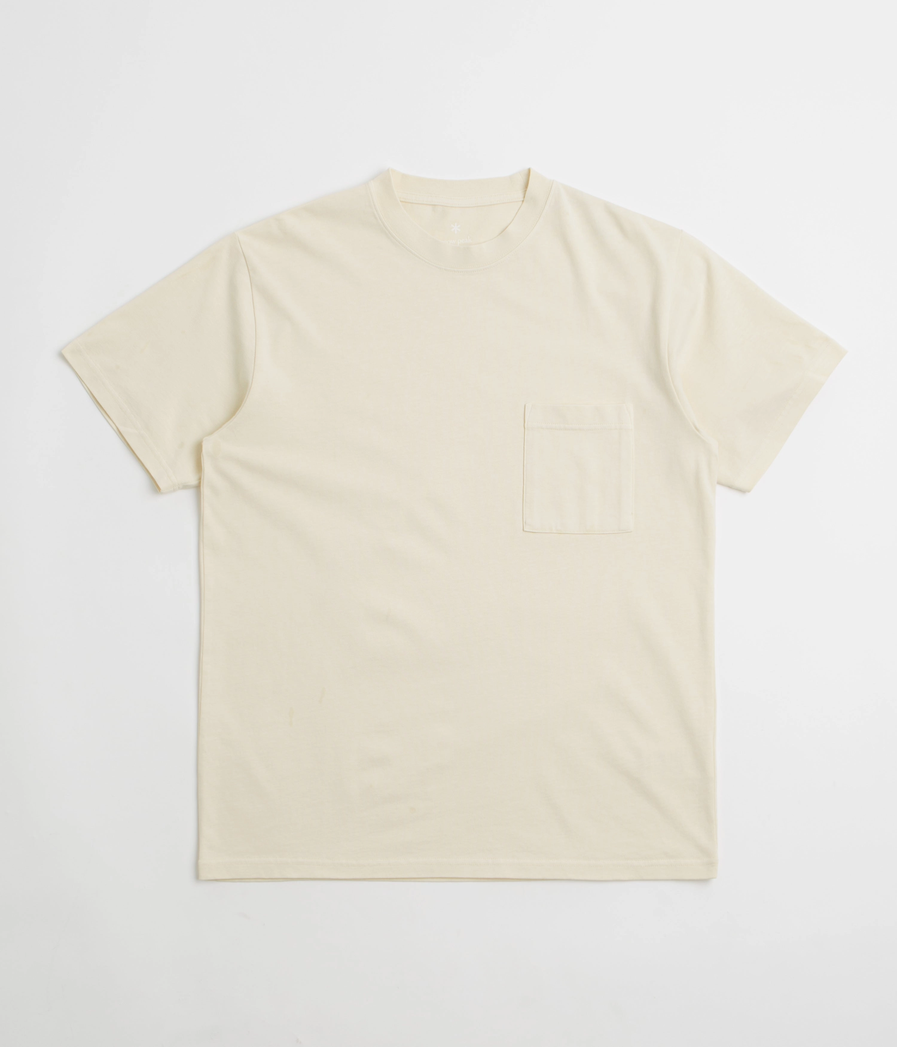 Zip Up Snow Peak Garment Dyed T-Shirt - Ivory