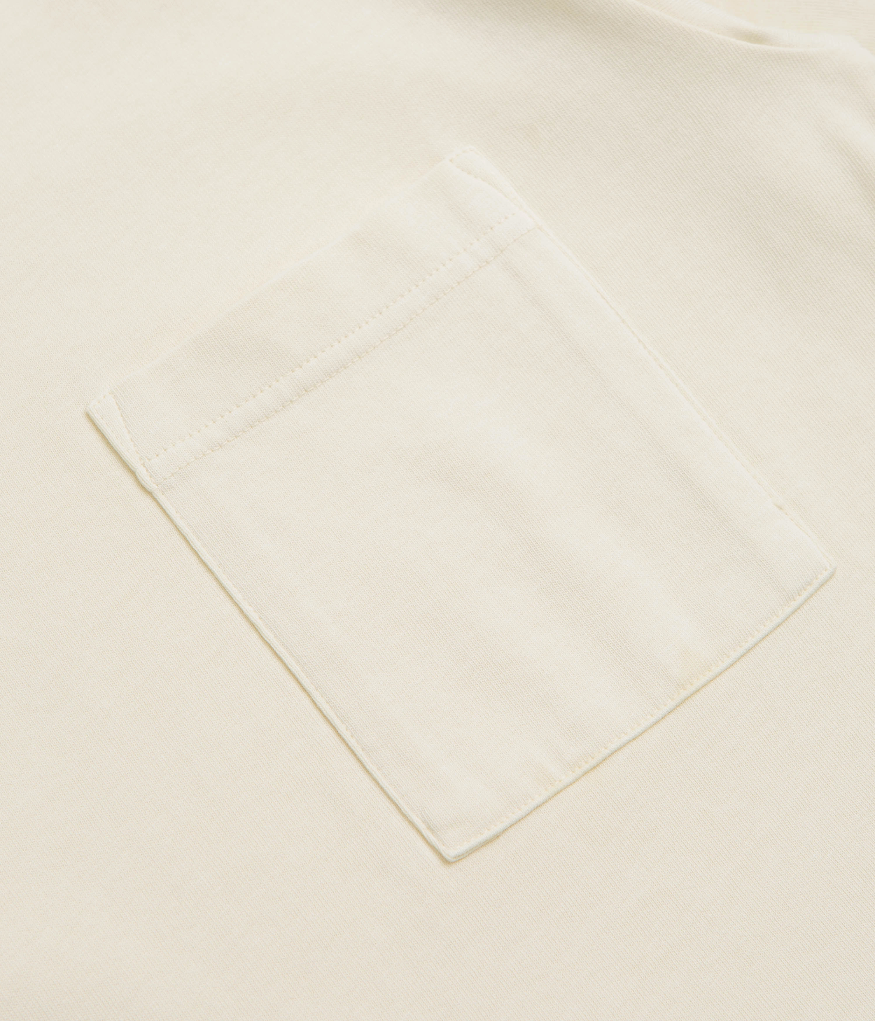 Snow Peak Garment Dyed T-Shirt - Ivory Reinforced Neckline Comfy Look Wear