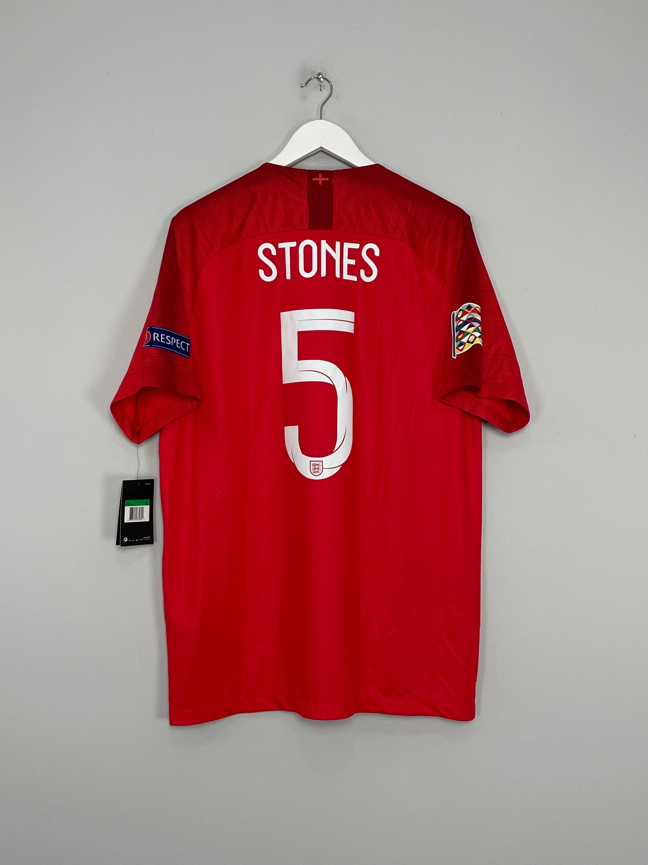 Active Wear All Purpose Knit 2018/19 ENGLAND STONES #5 *BNWT* AWAY SHIRT (XL) NIKE