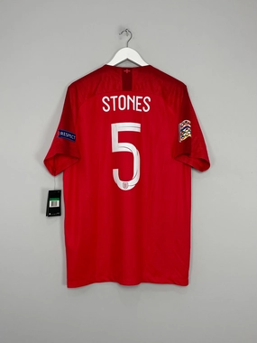 Active Wear All Purpose Knit 2018/19 ENGLAND STONES #5 *BNWT* AWAY SHIRT (XL) NIKE