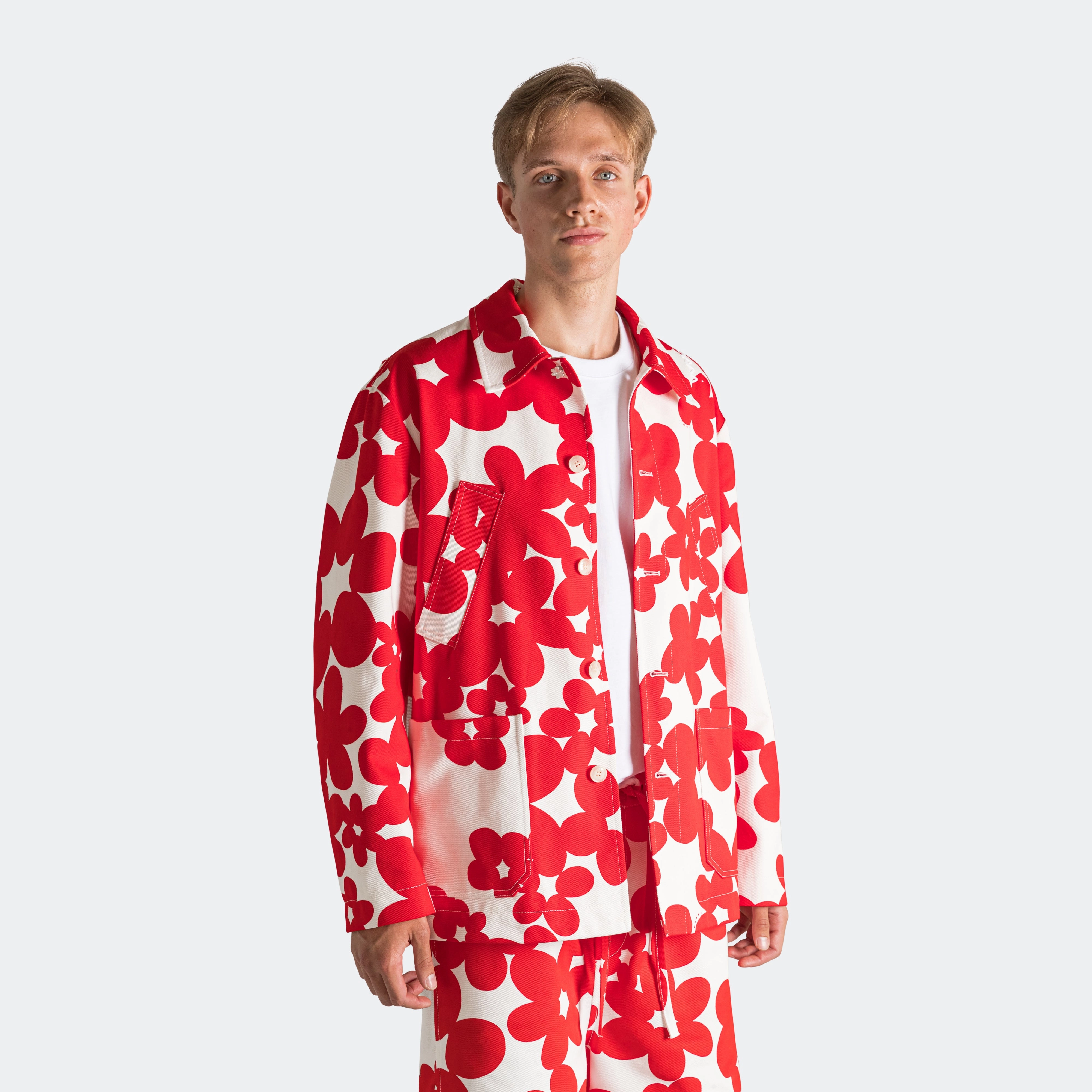 TemperatureRegulating Fabric Tailored Cut Dillies Gabardine Jacket - Crimson