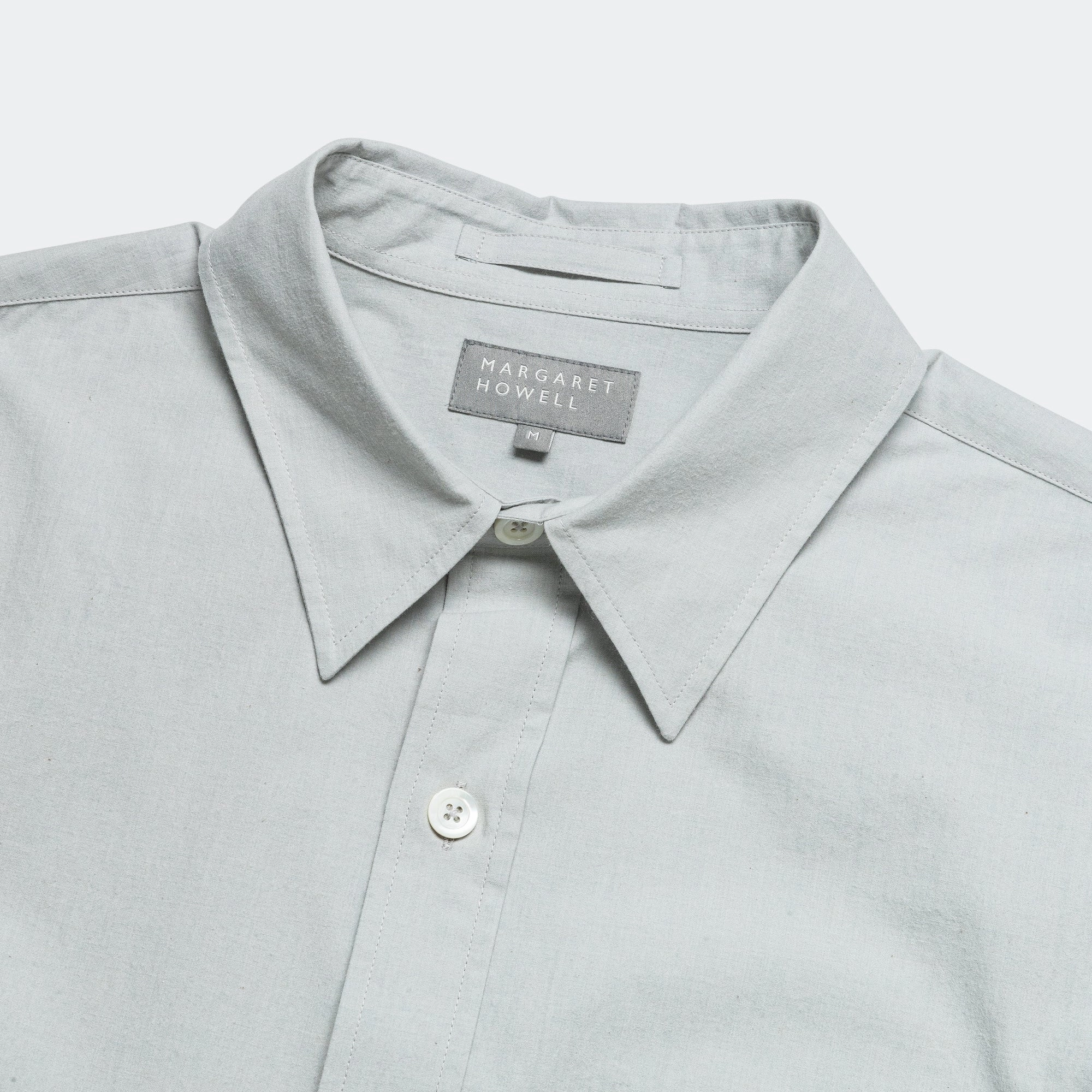 Monogram Shirt - Natural Dye Poplin Faded Grey Personalized Touch