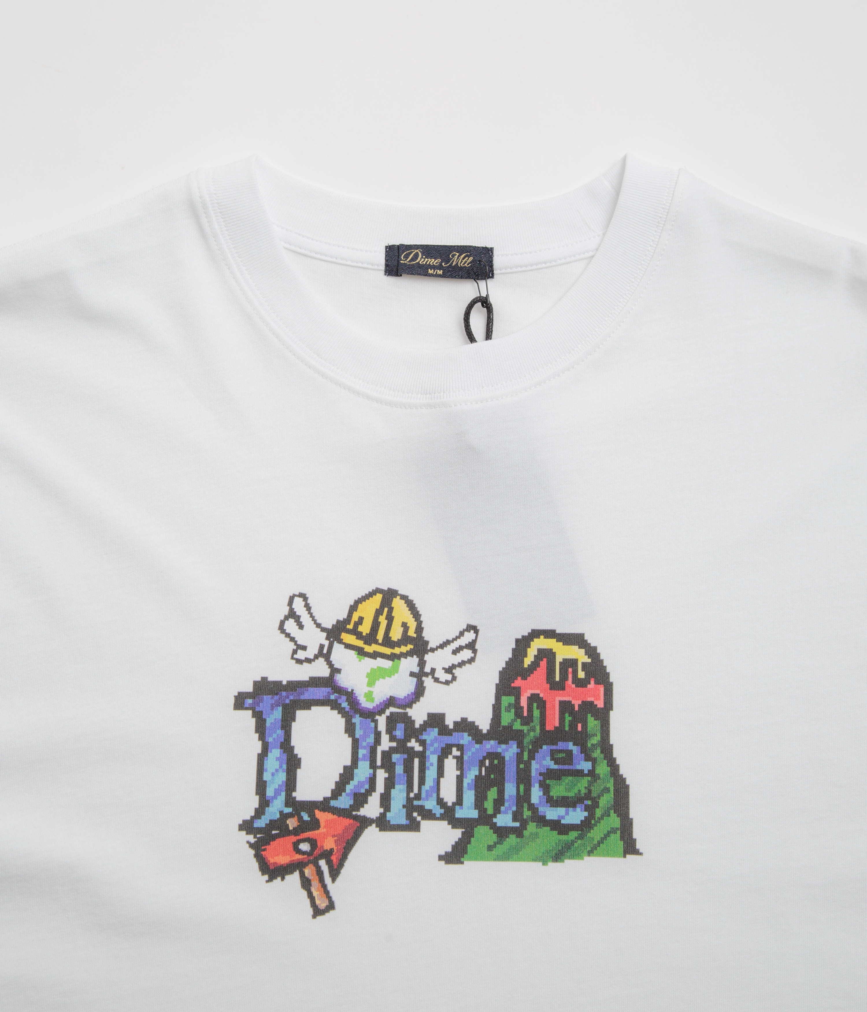 Dime Classic Fuzzy T-Shirt - White AntiPilling Treatment