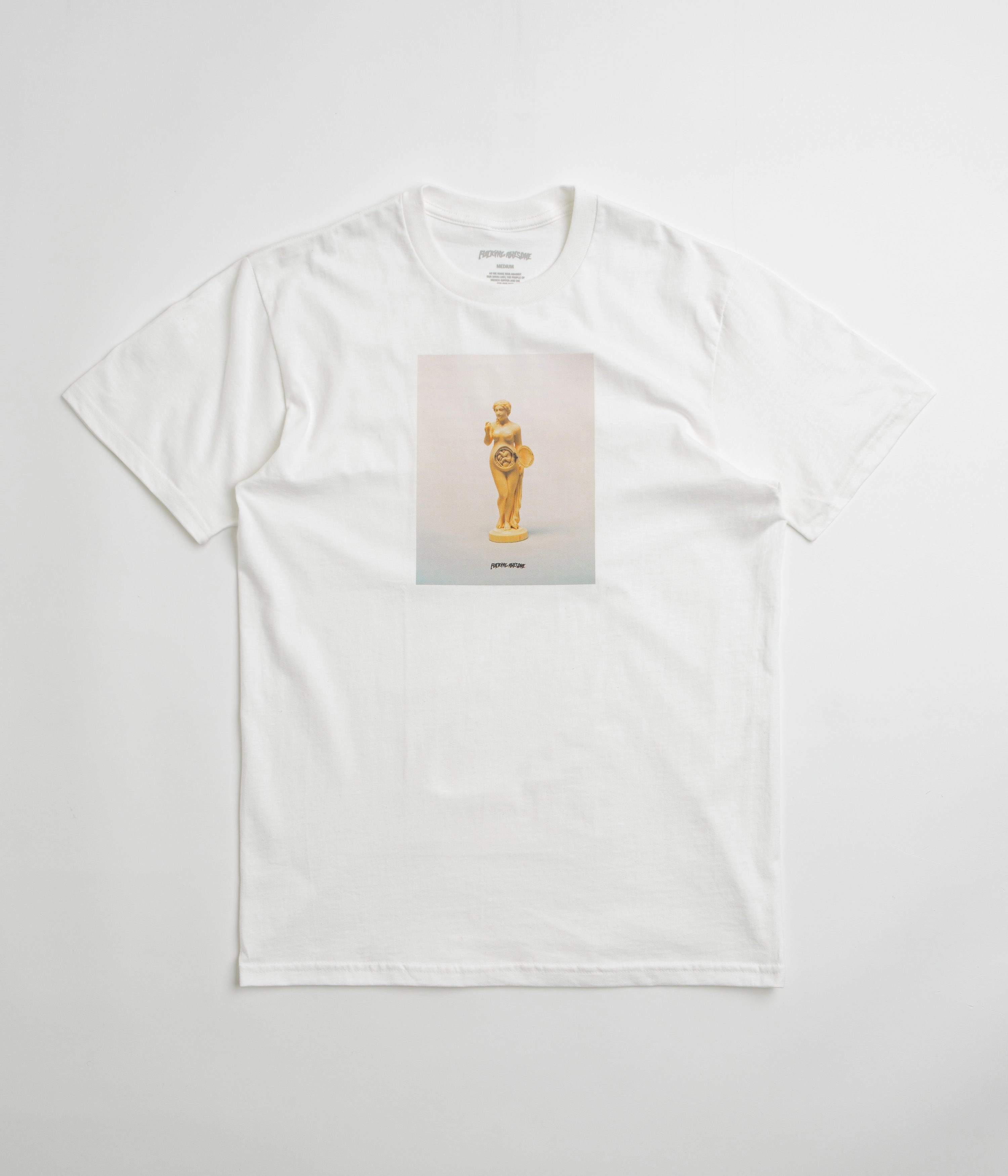Fucking Awesome 2025 Statue T-Shirt - White Fashion Must-Have Cozy Layers