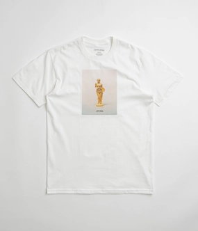 Fucking Awesome 2025 Statue T-Shirt - White Wicking Interlock Knit Seam Free Edging